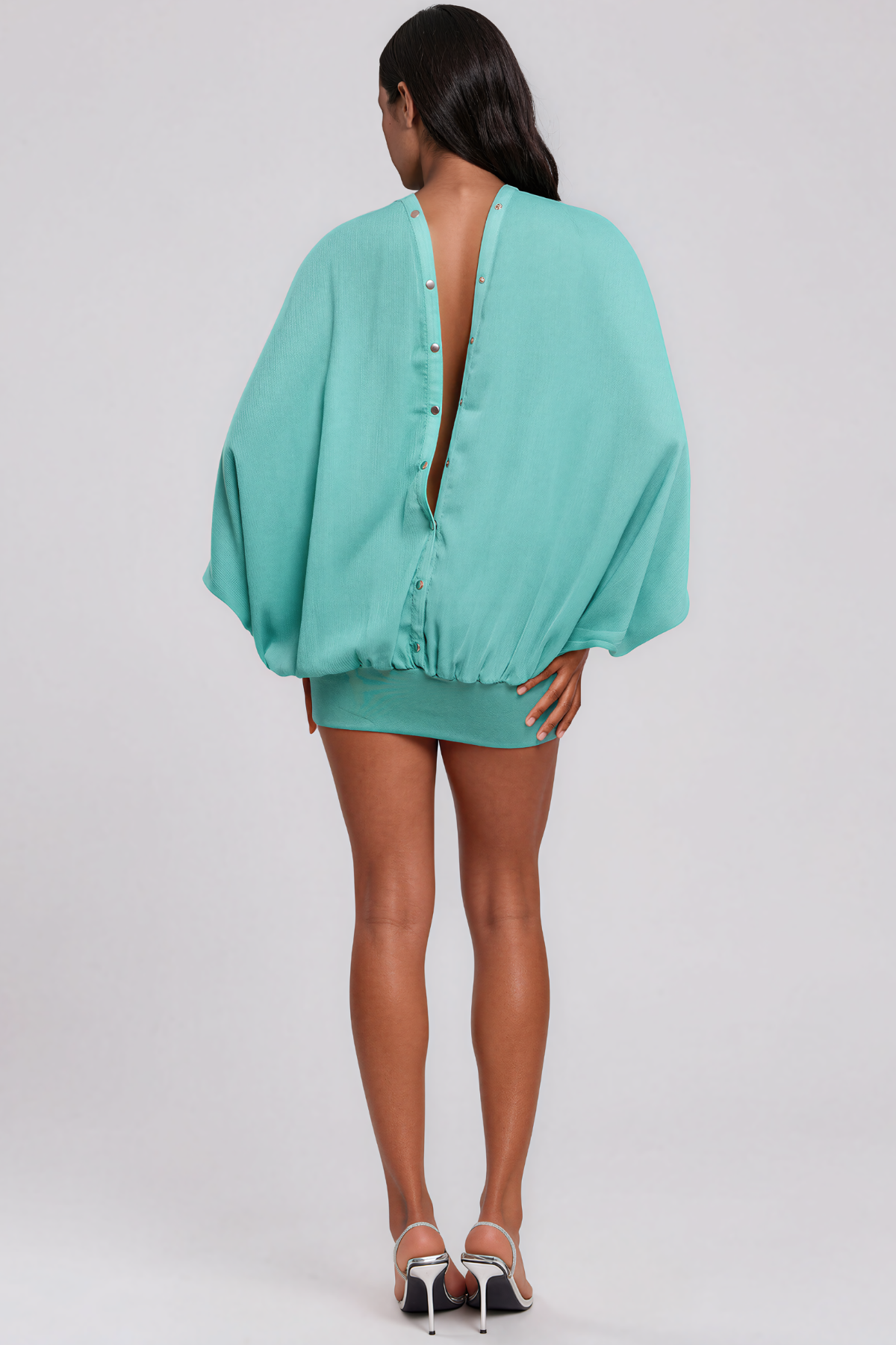 Keisuke Plunge Draped Mini Dress