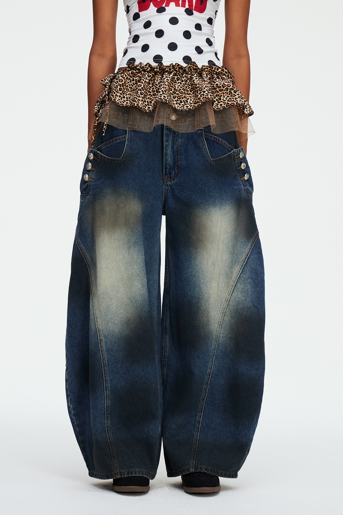Keith Bleached Baggy Jeans