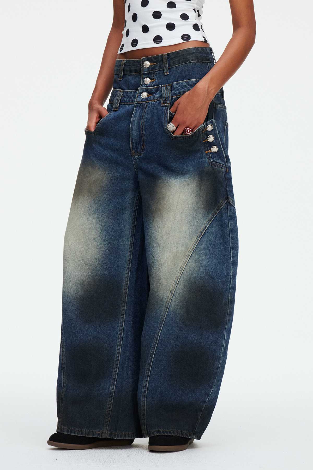 Keith Bleached Baggy Jeans