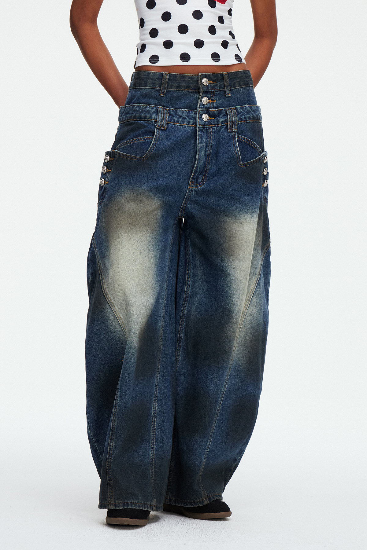 Keith Bleached Baggy Jeans