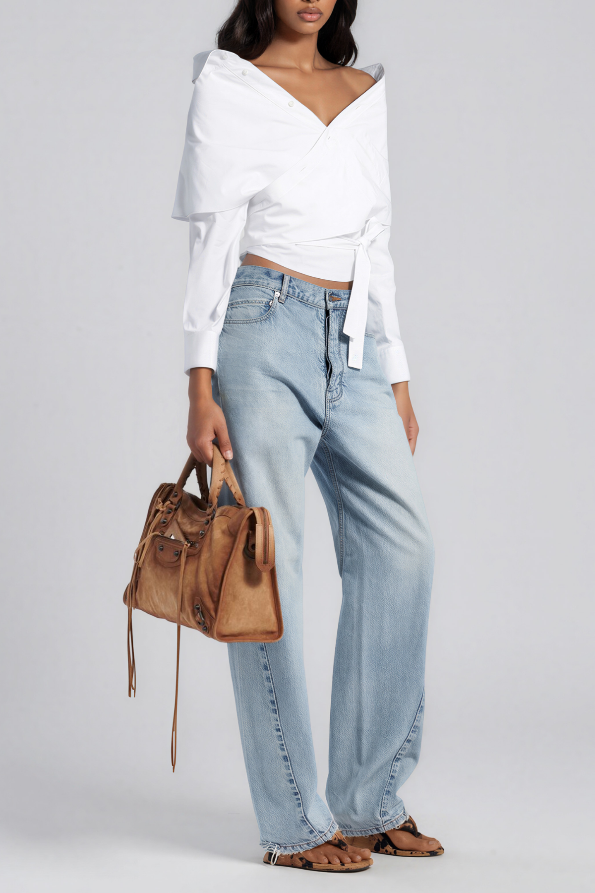 Kekapa Off Shoulder Button Shirt