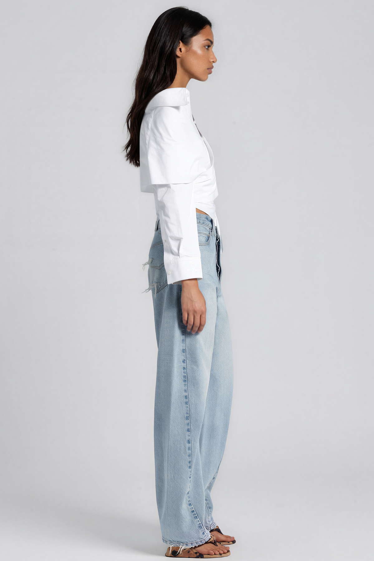 Kekapa Off Shoulder Button Shirt