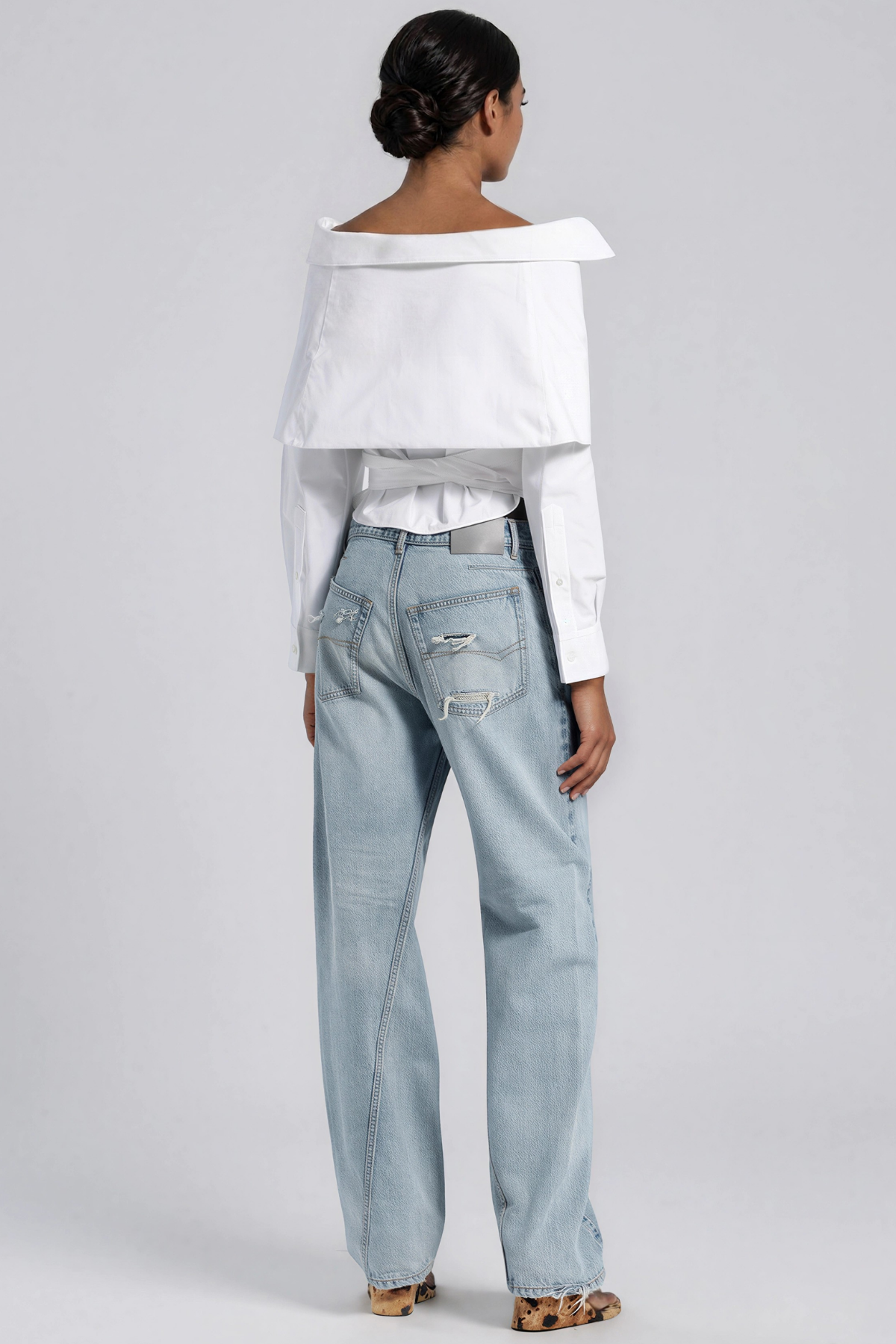 Kekapa Off Shoulder Button Shirt