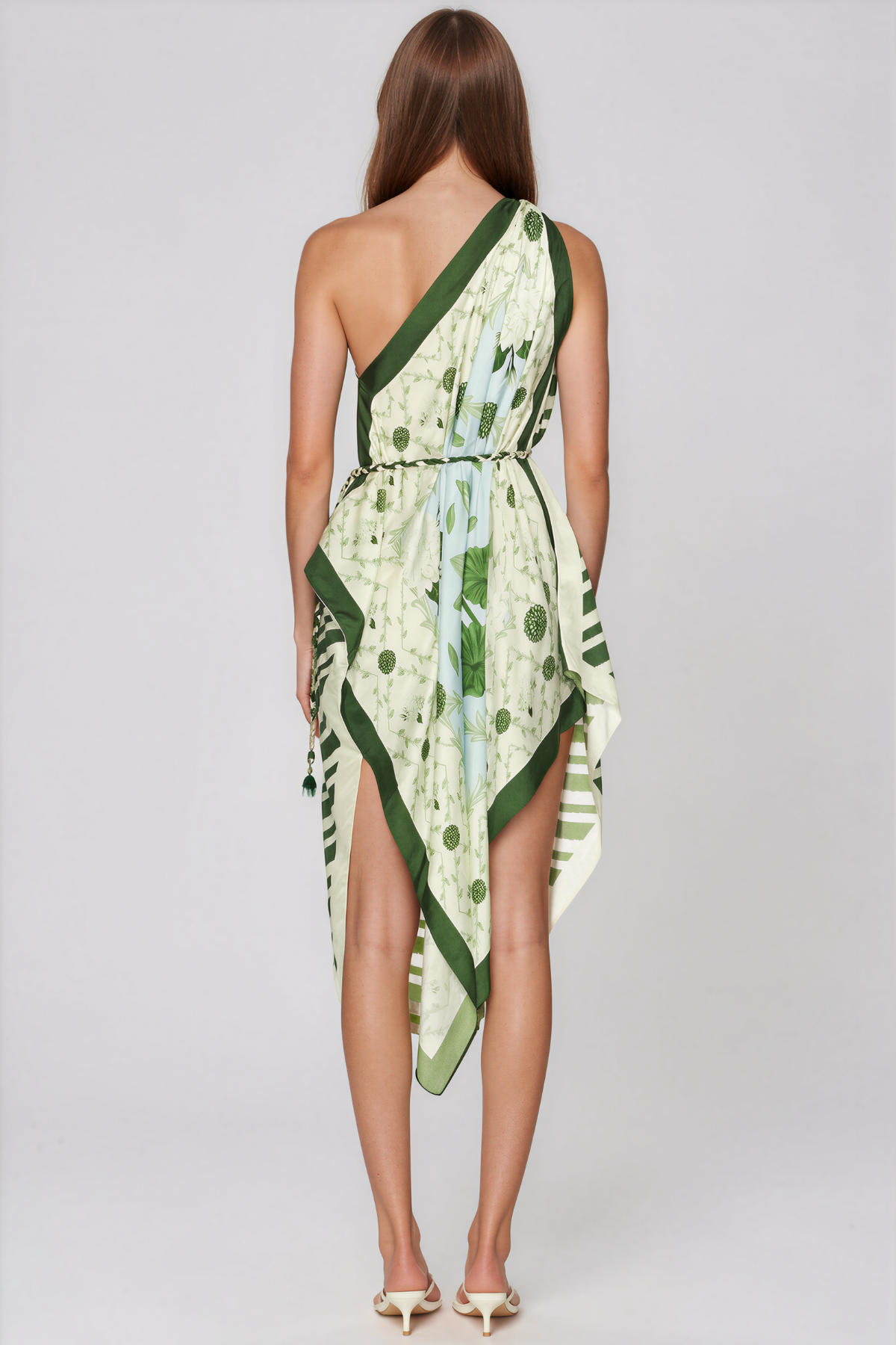  Kelekokio One Shoulder Print Swimsuit