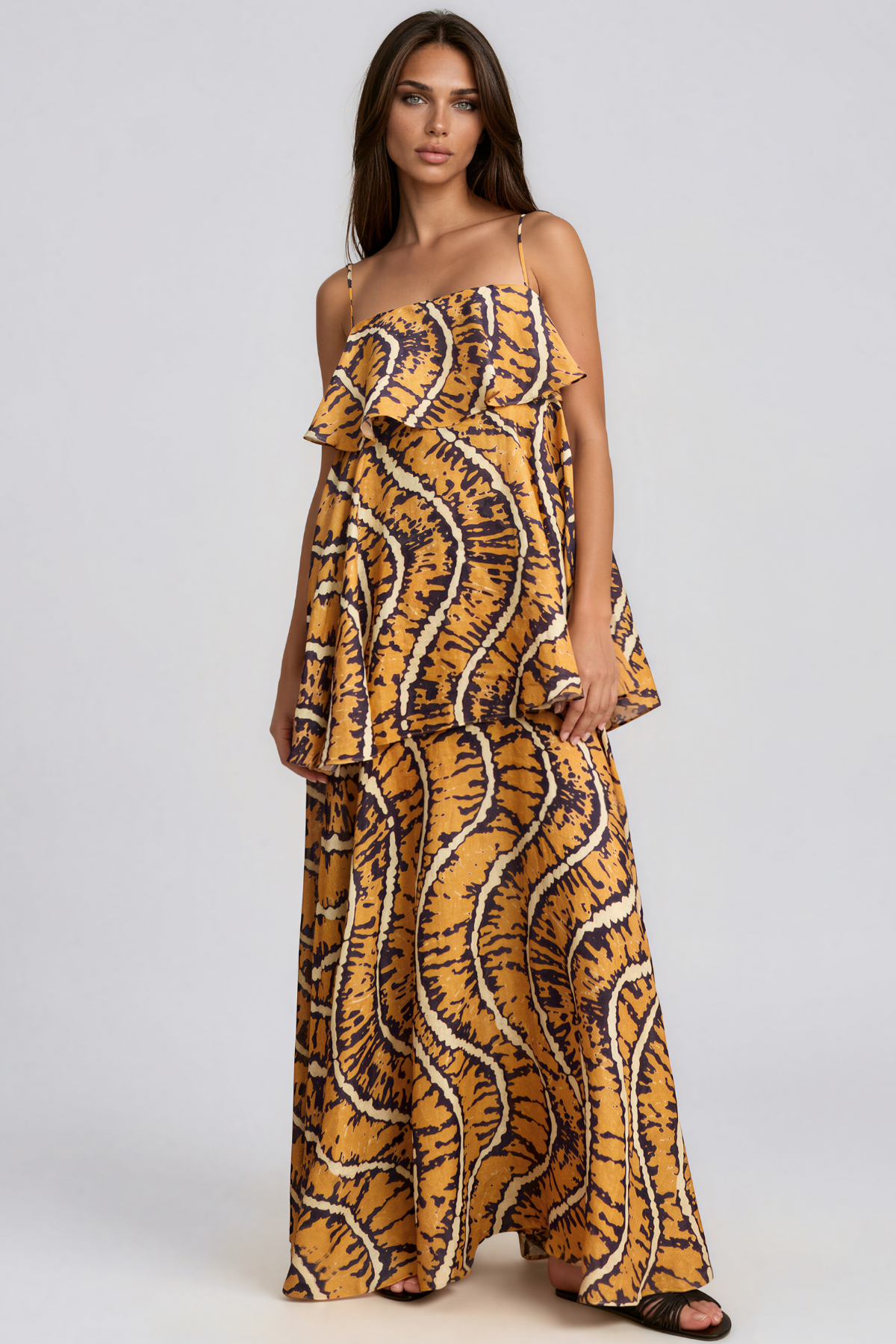 Kelis Spaghetti Print Maxi Dress