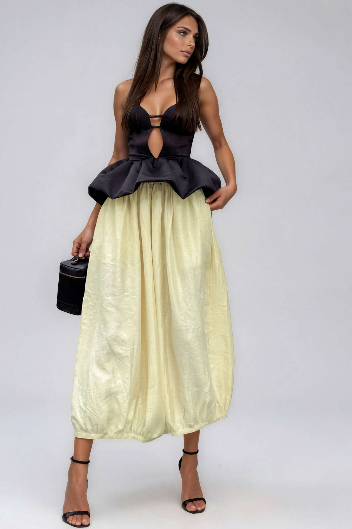 Keltie Strapless Cutout Ruch Pants Set