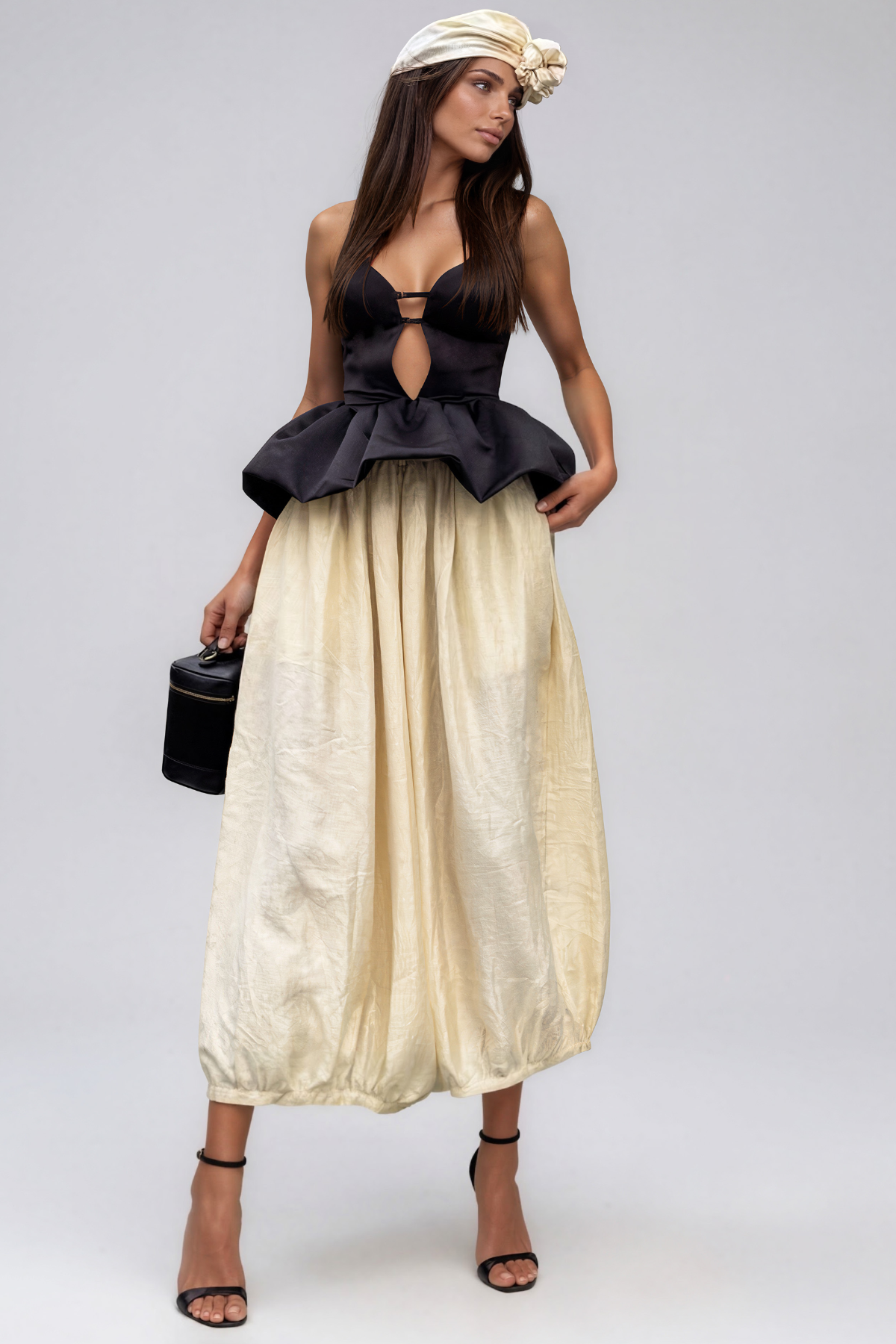 Keltie Strapless Cutout Ruch Pants Set
