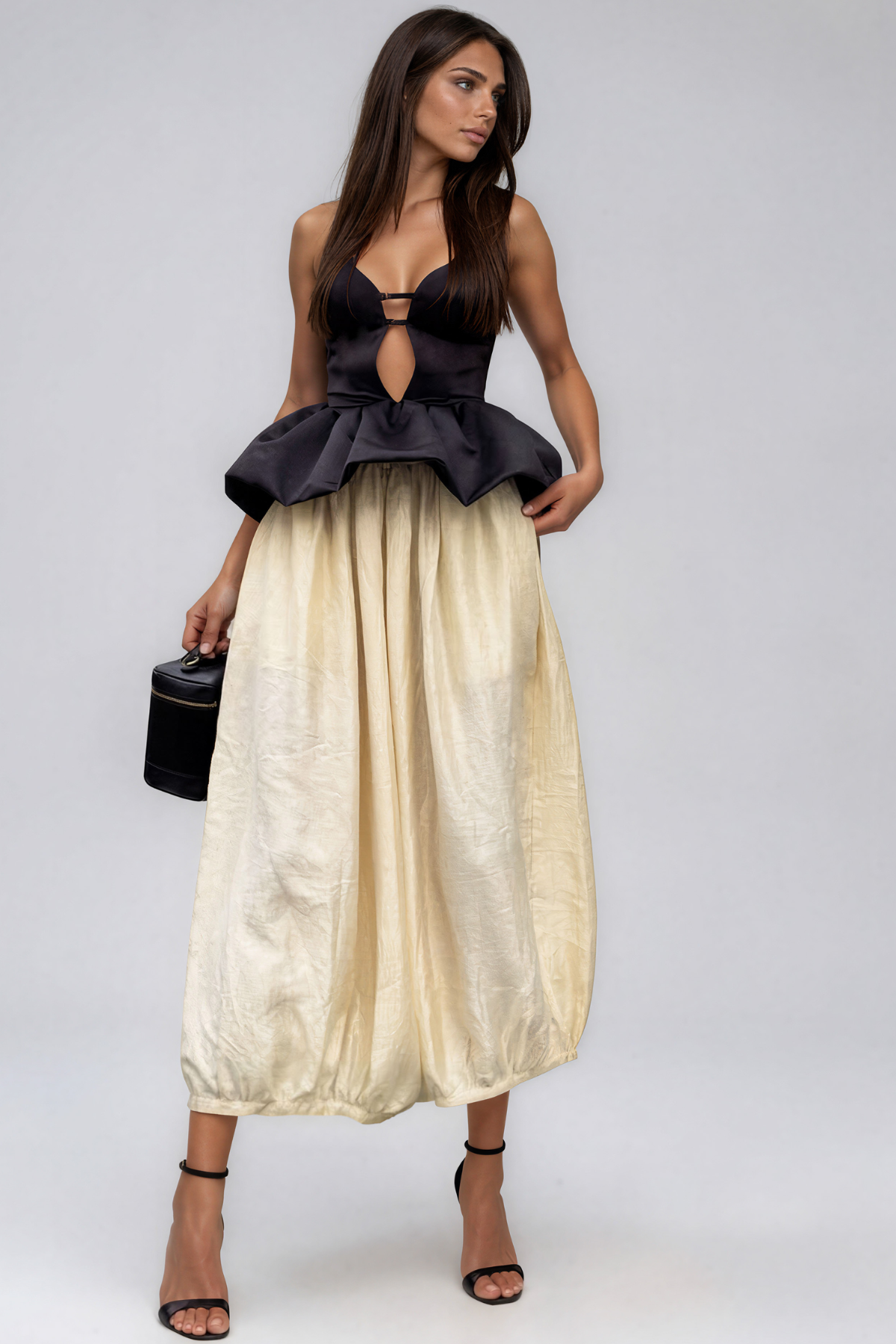Keltie Strapless Cutout Ruch Pants Set