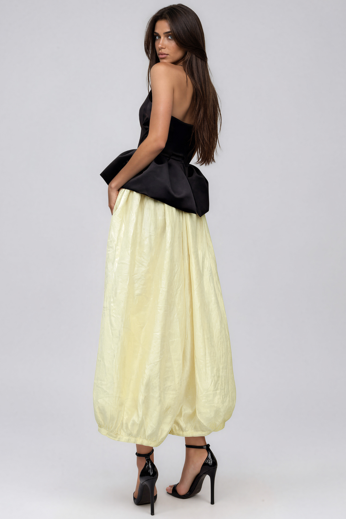 Keltie Strapless Cutout Ruch Pants Set