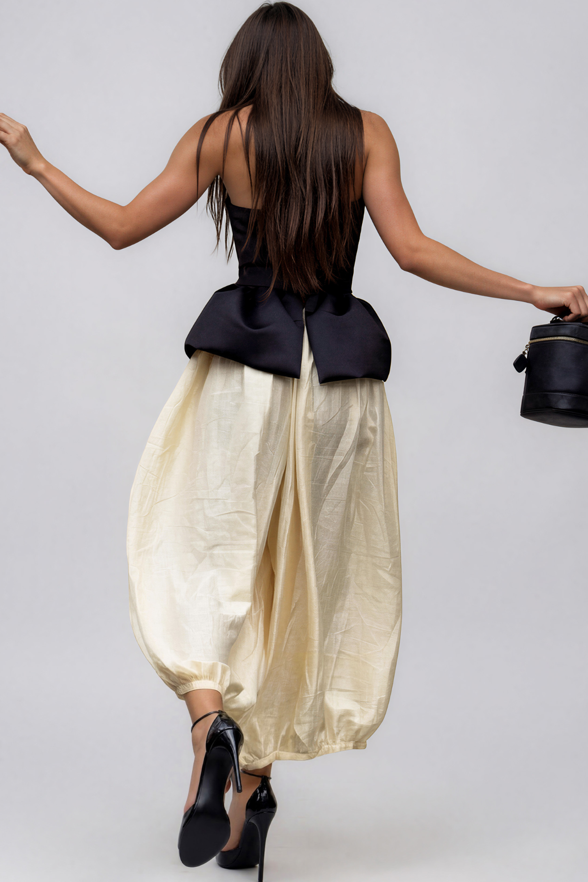 Keltie Strapless Cutout Ruch Pants Set