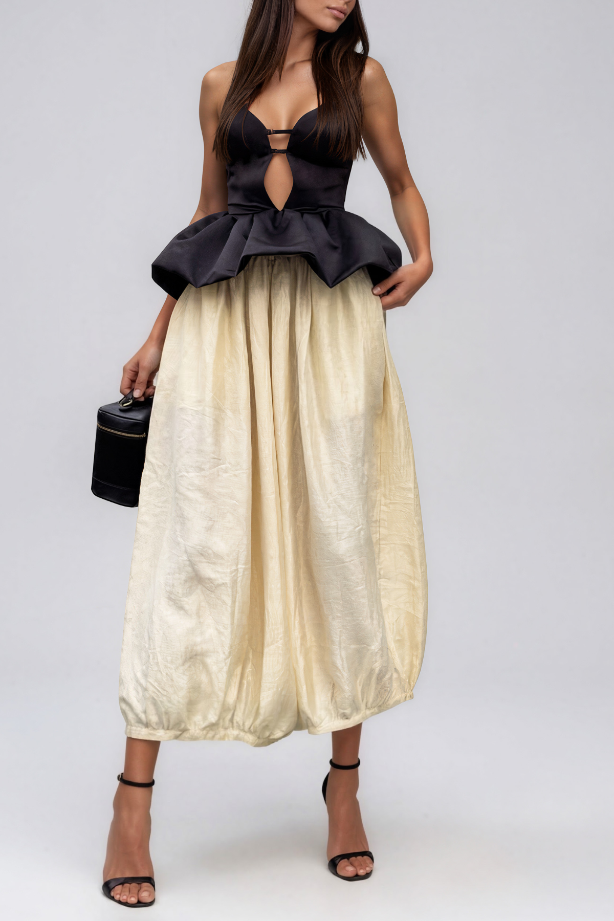 Keltie Strapless Cutout Ruch Pants Set
