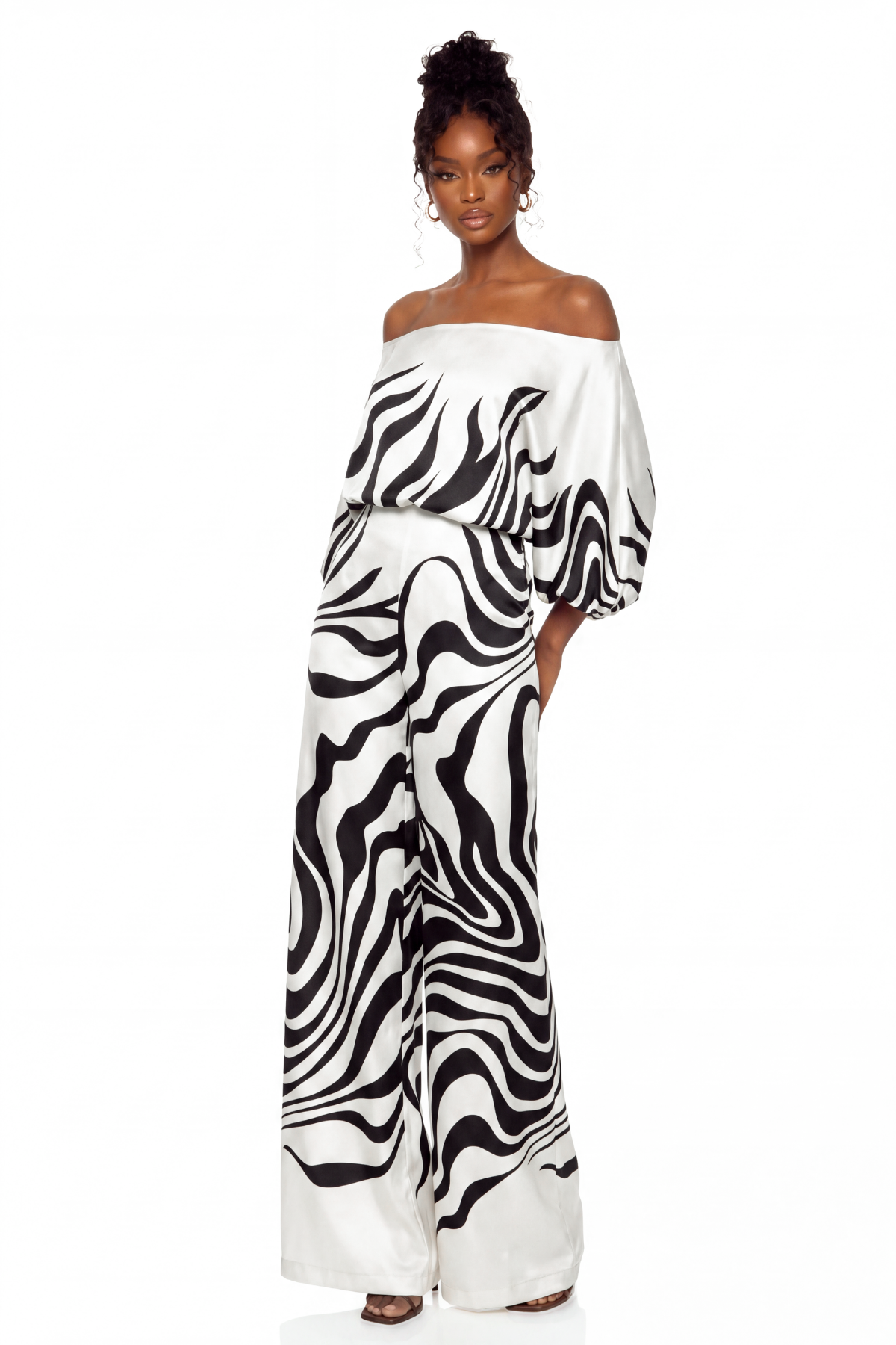 Kelvin Batwing Sleeve Print Pants Set
