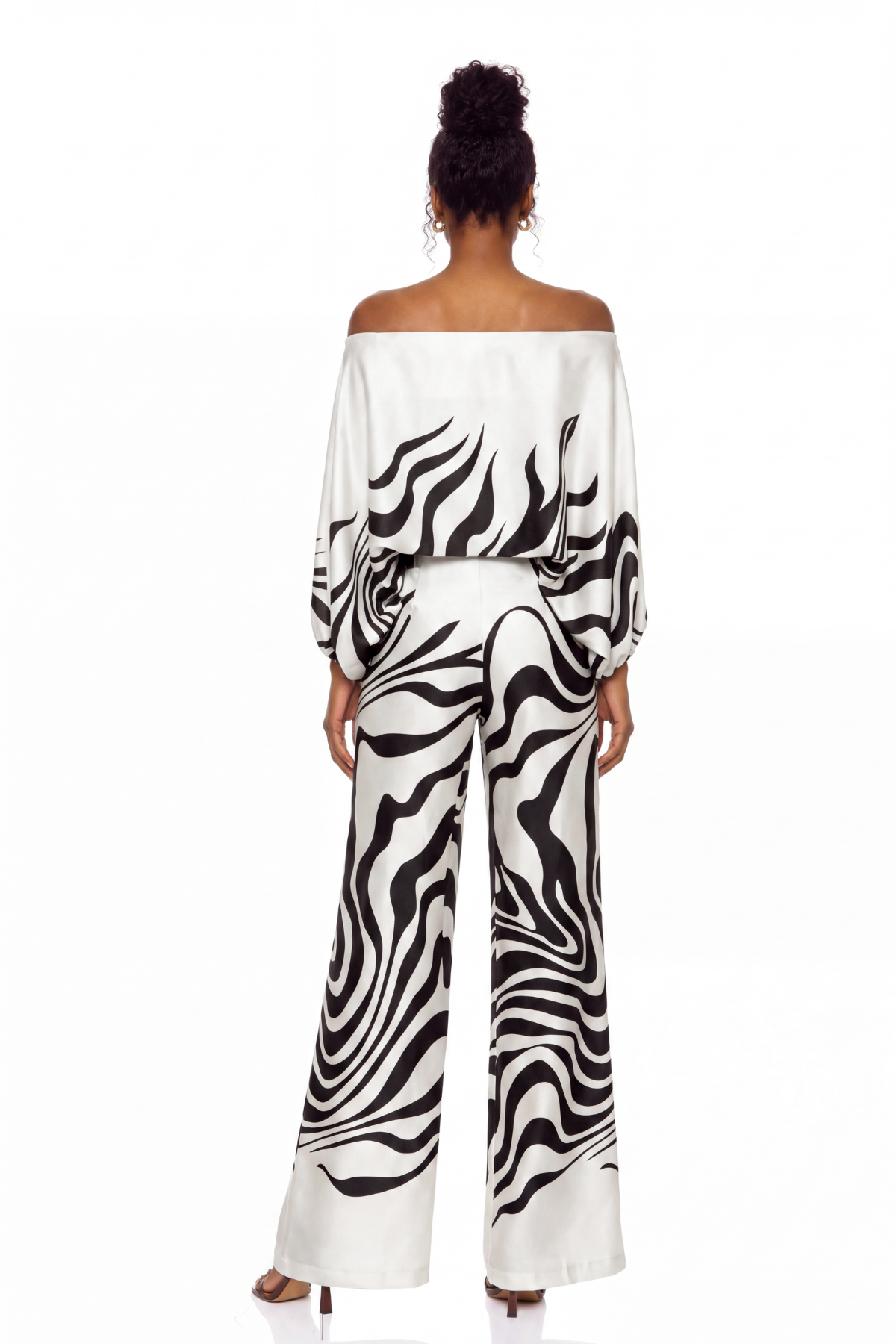 Kelvin Batwing Sleeve Print Pants Set