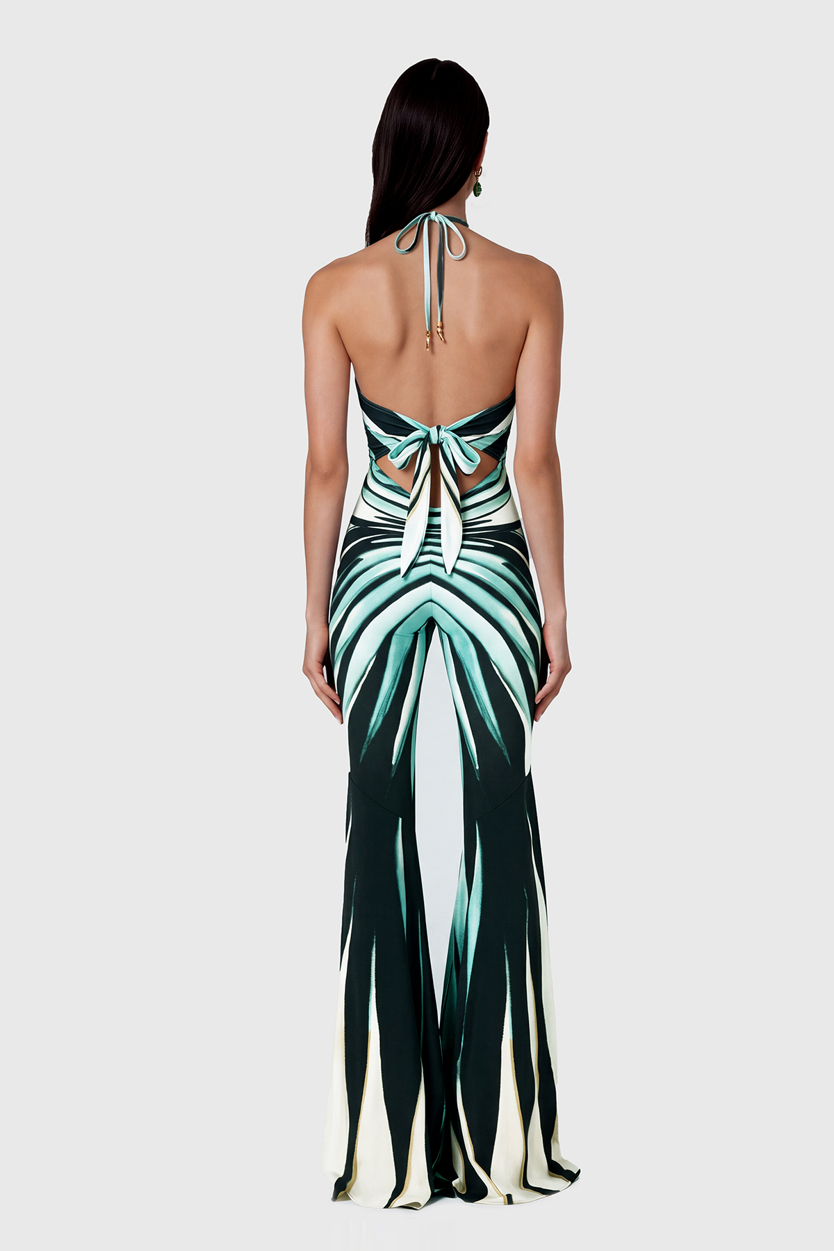 Kender Halter Neck Stripe Jumpsuit