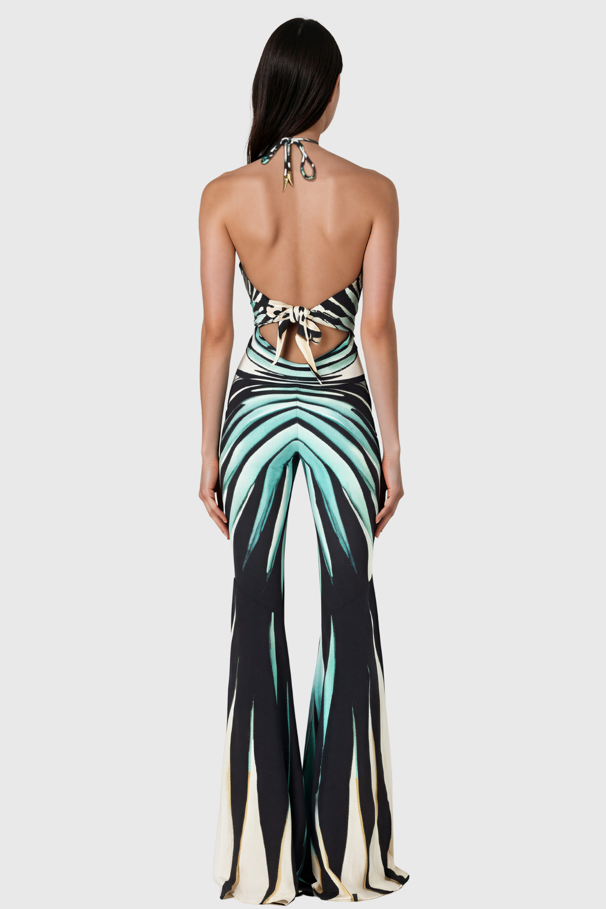 Kender Halter Neck Stripe Jumpsuit