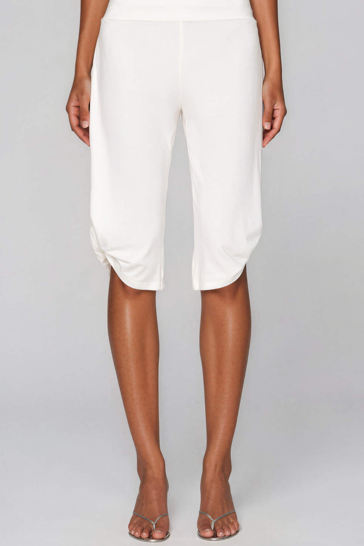 Kenisha Plunge Cutout Twist Capri Pants Set