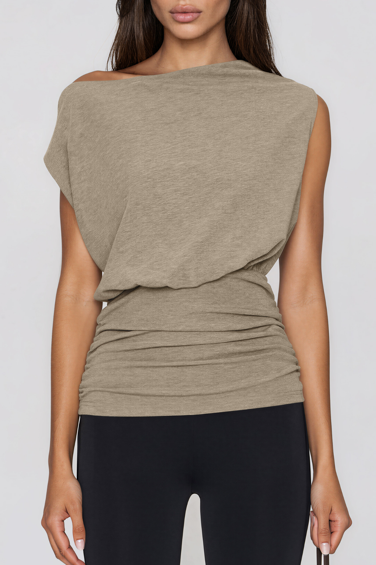 Kenji Backless Asymmetric Ruch Top