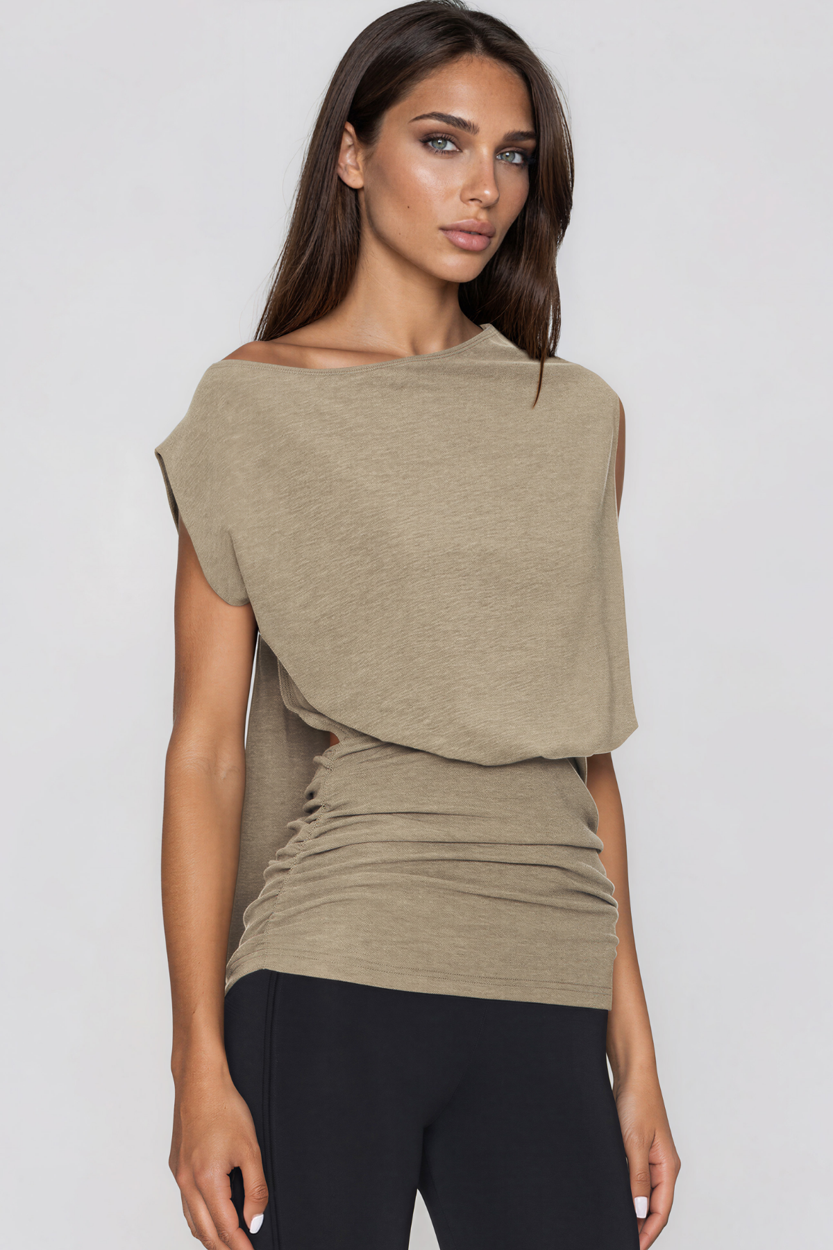 Kenji Backless Asymmetric Ruch Top