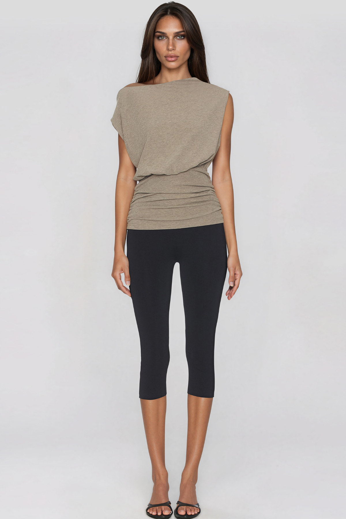 Kenji Backless Asymmetric Ruch Top