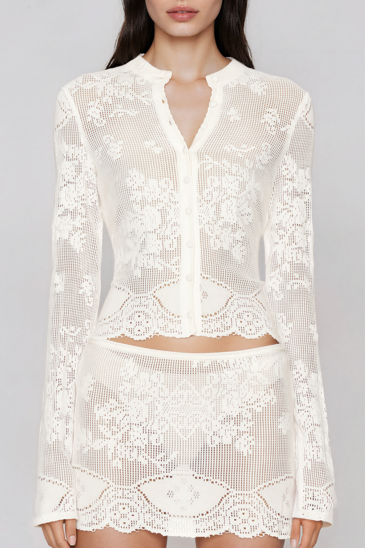 Kennan Crop Knit Skirt Set