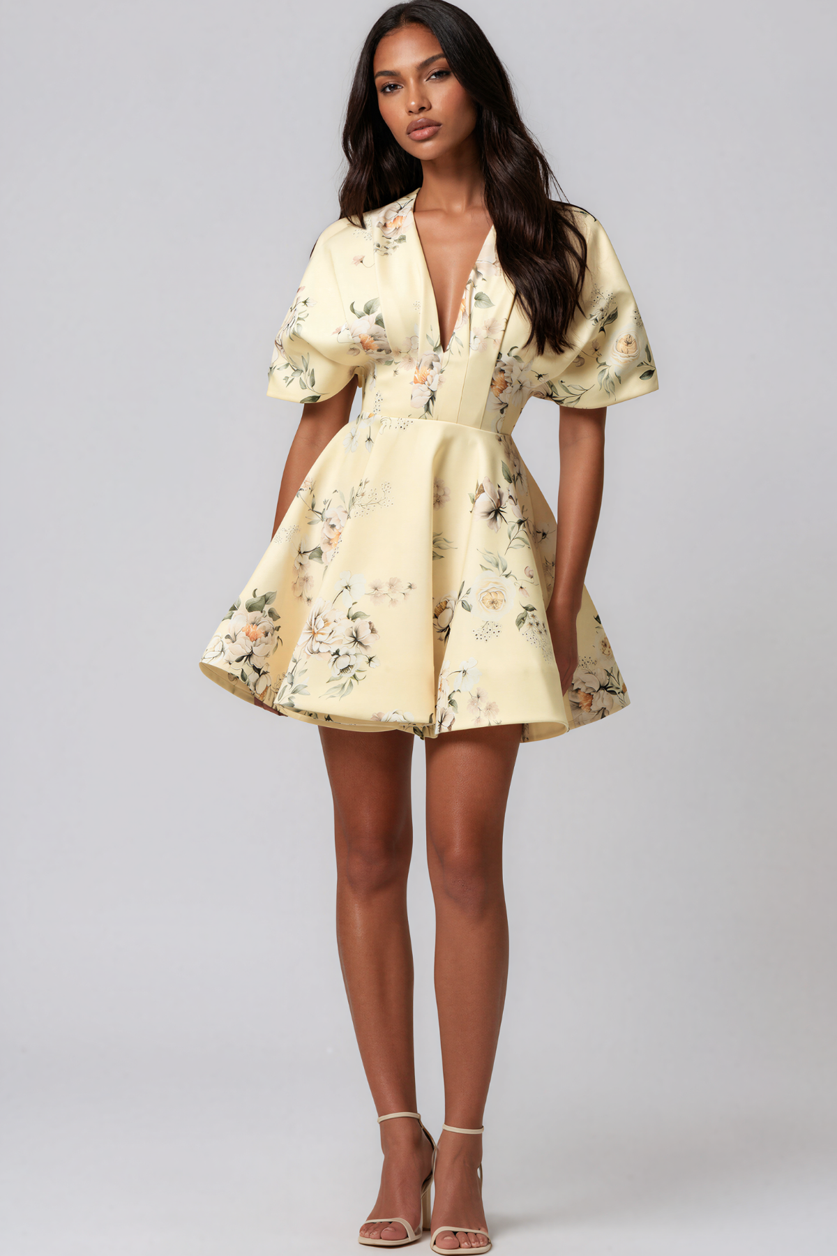 Kenny V Neck Floral Mini Dress