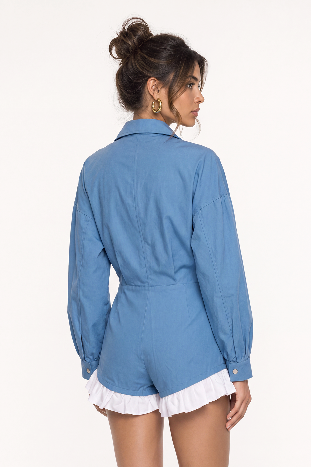 Kentucky Long Sleeve Ruffle Playsuit
