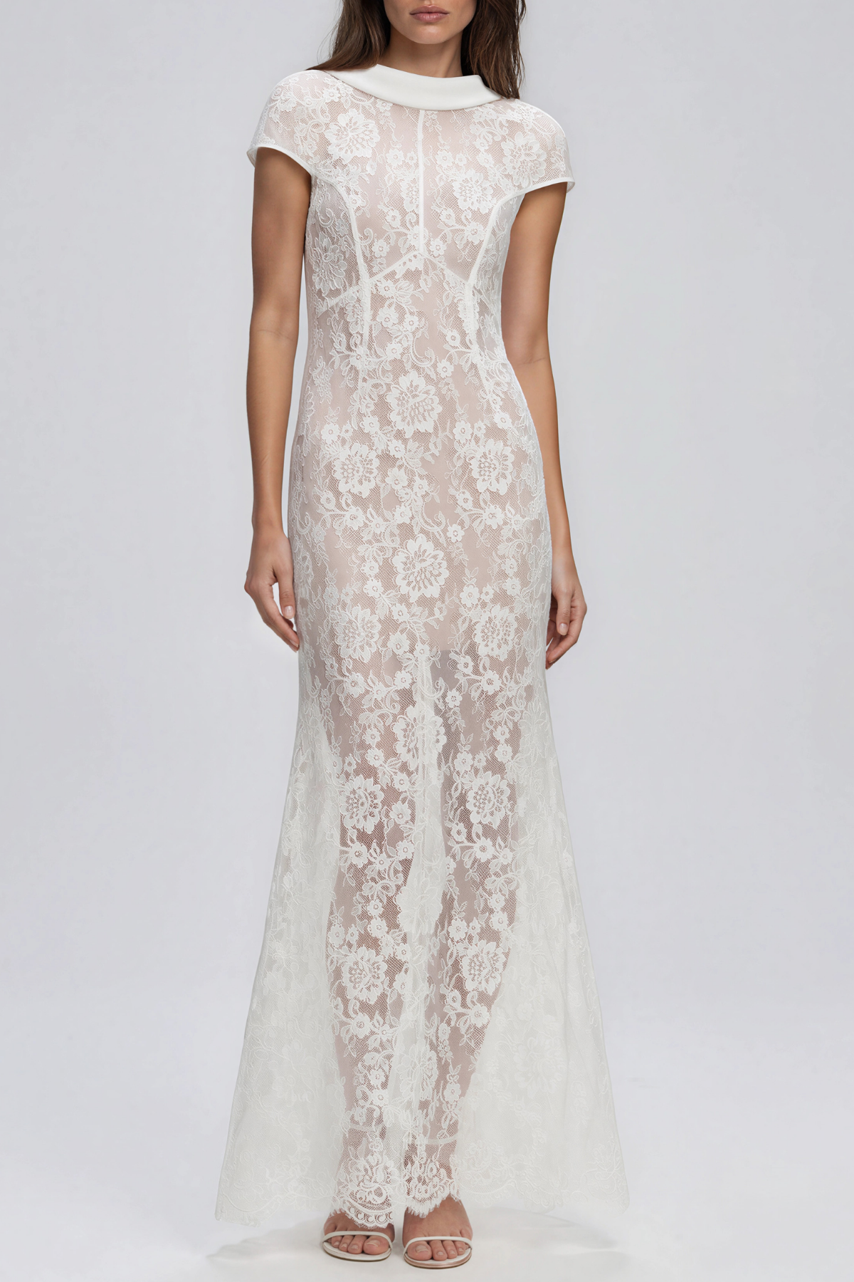 Kensley Backless Lace Maxi Dress