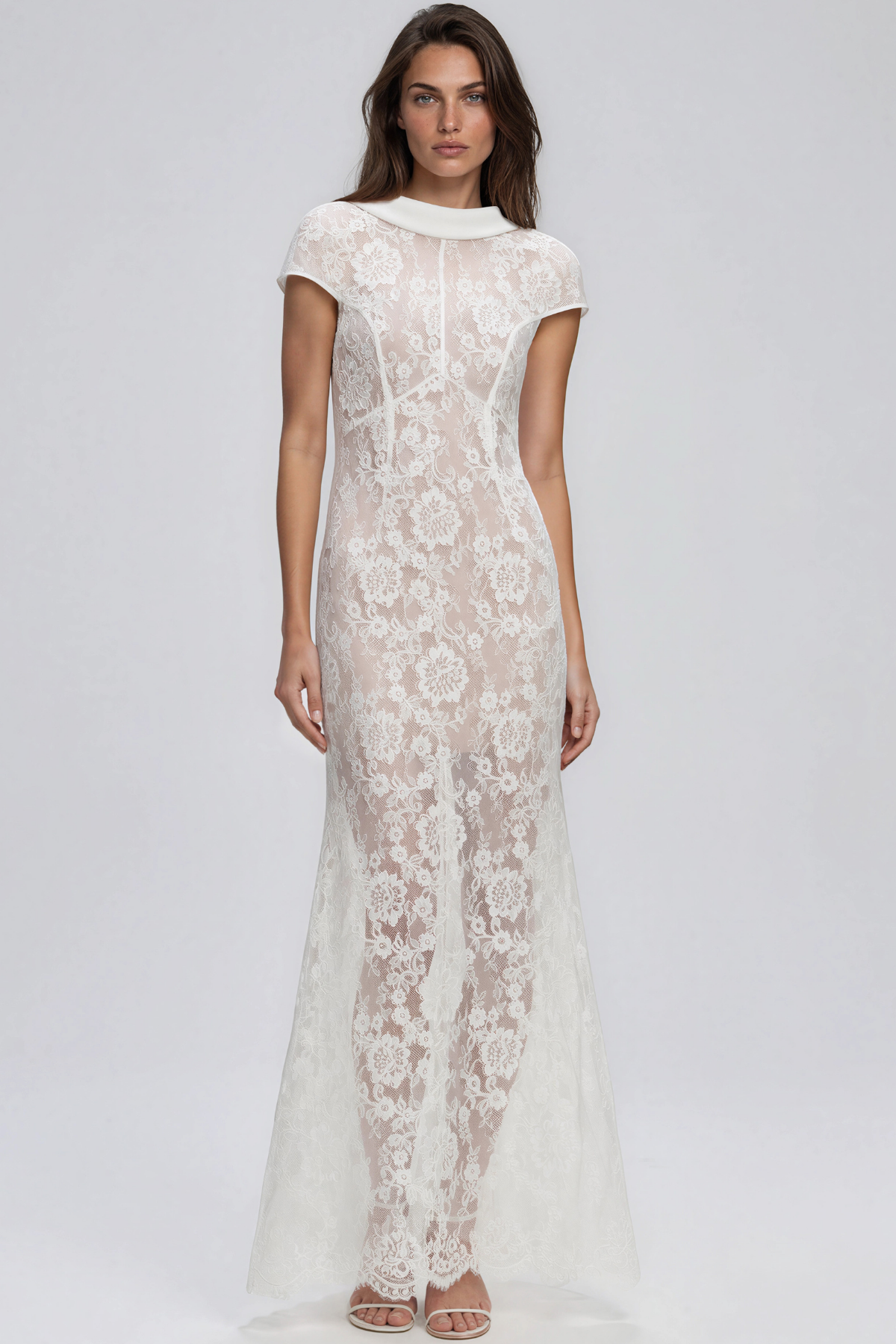 Kensley Backless Lace Maxi Dress