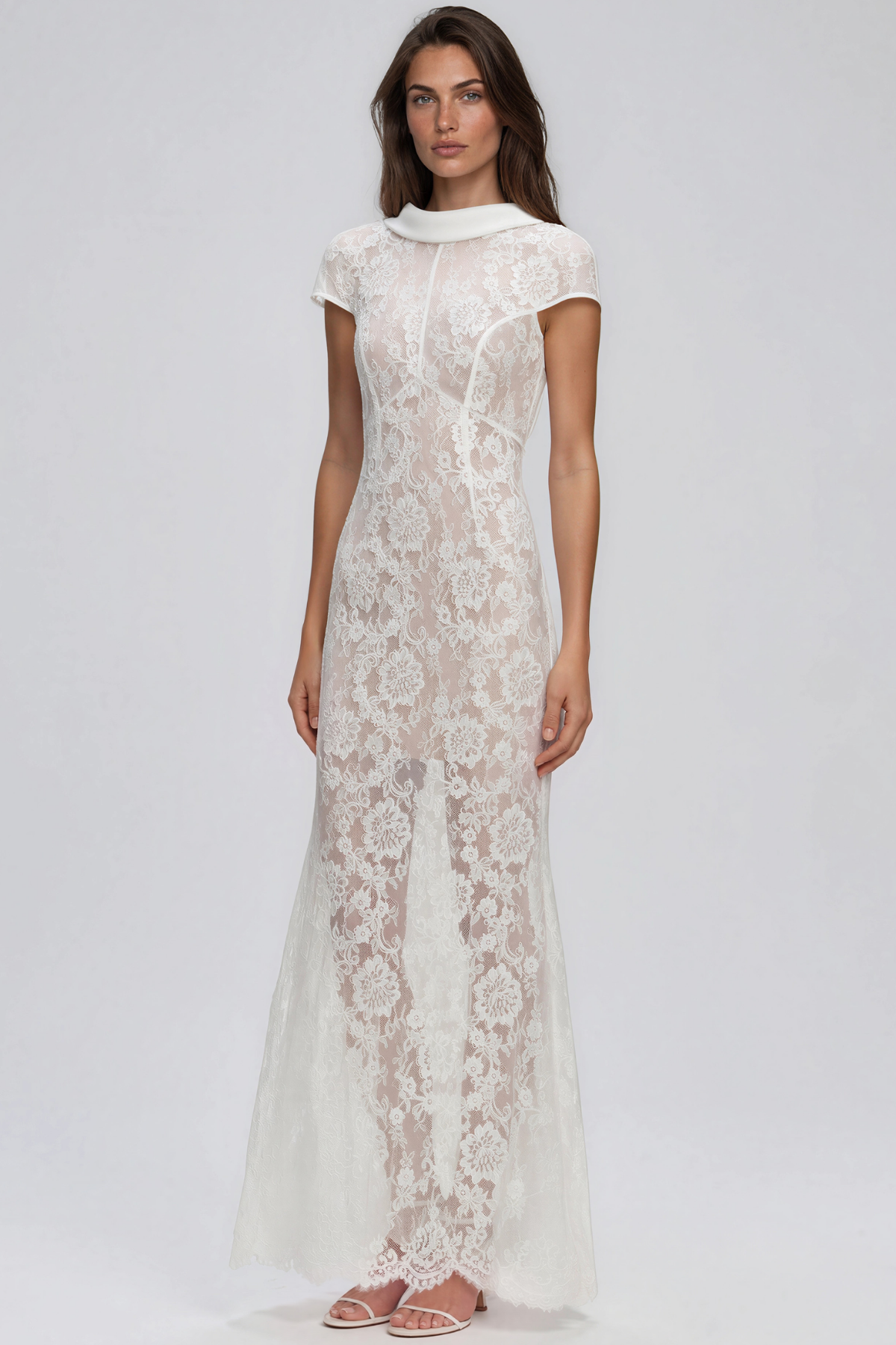 Kensley Backless Lace Maxi Dress