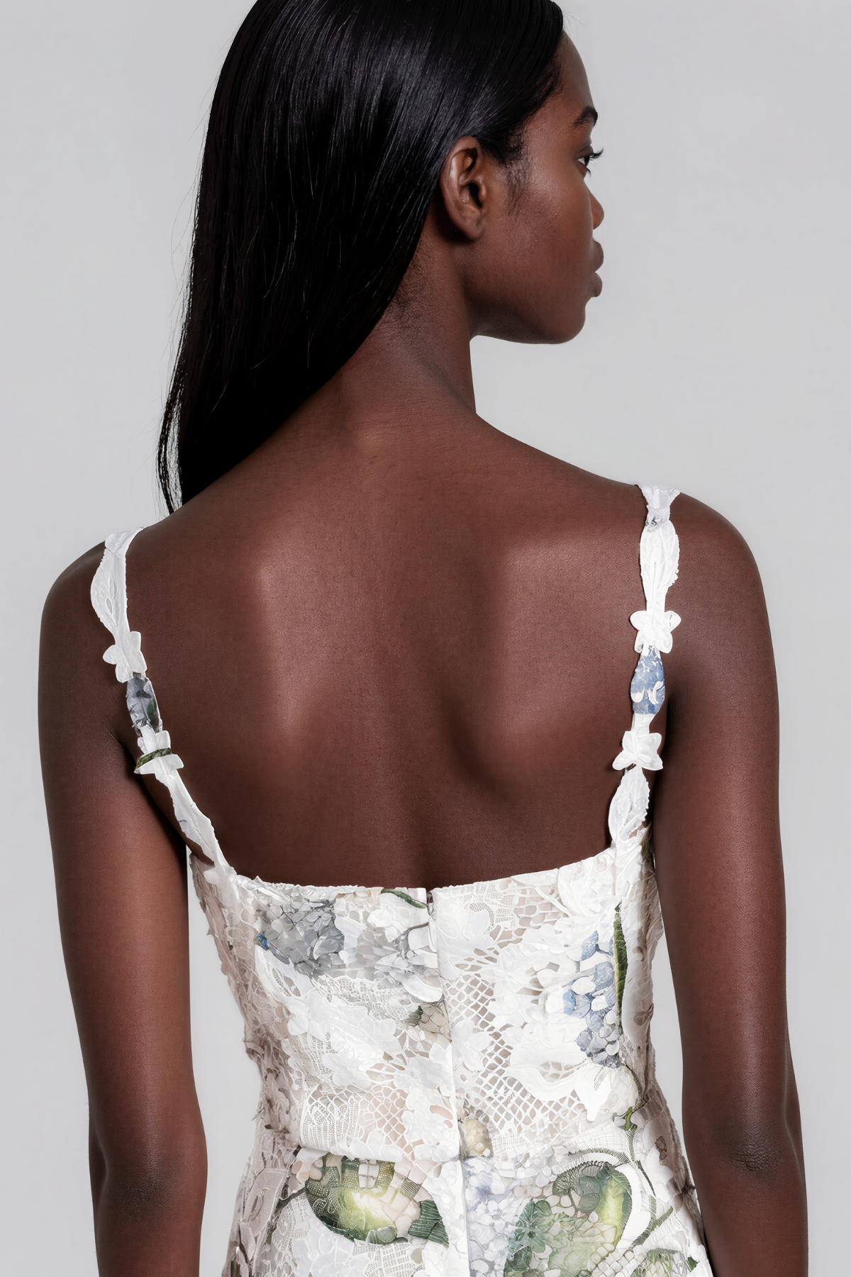 Kerryn Sleeveless Lace Print Maxi Dress