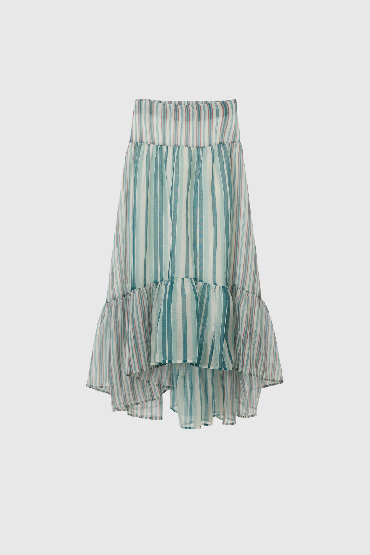 Kerstin Mesh Stripe Ruffle Skirt Set