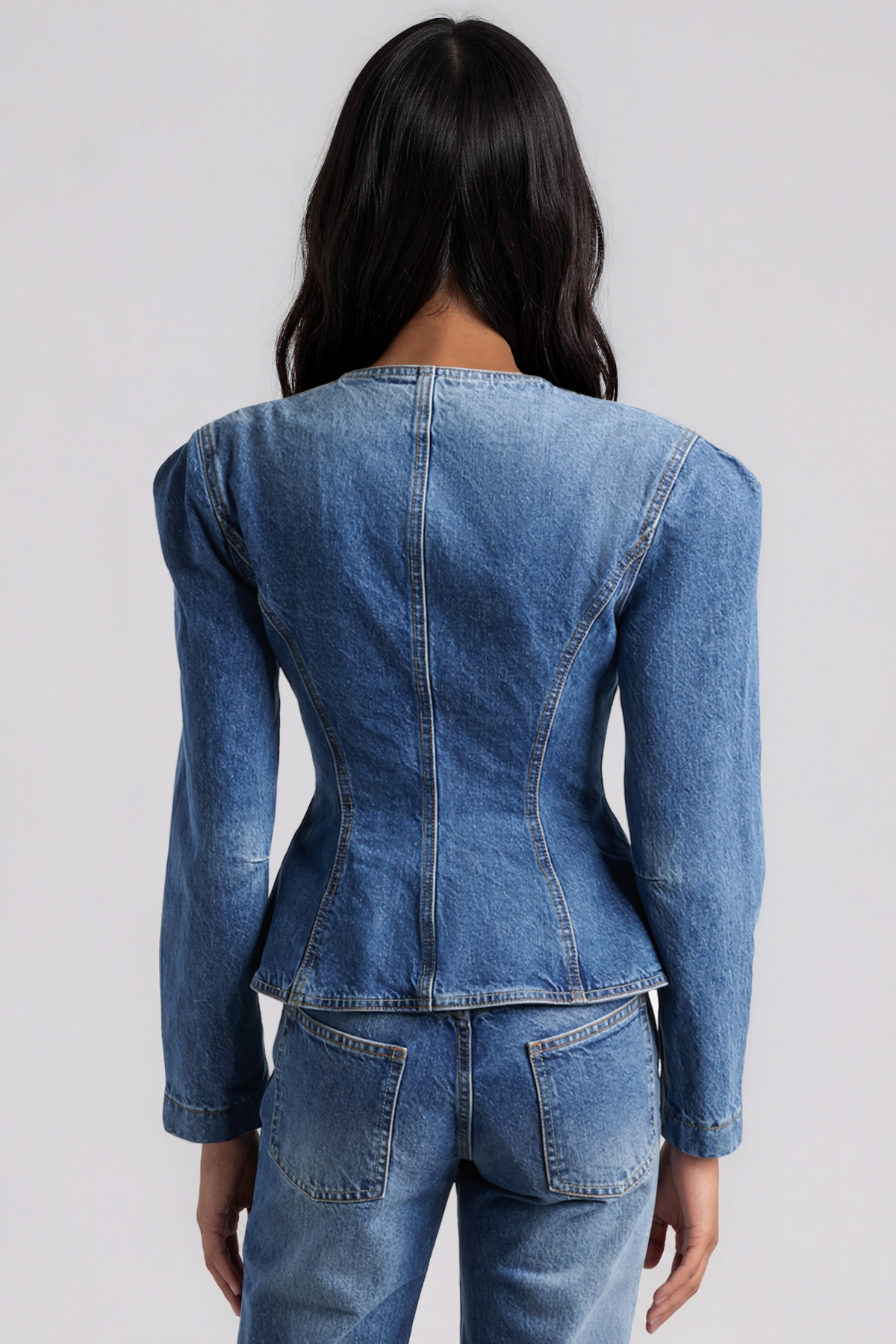 Ketaki Long Sleeve Denim Button Jacket
