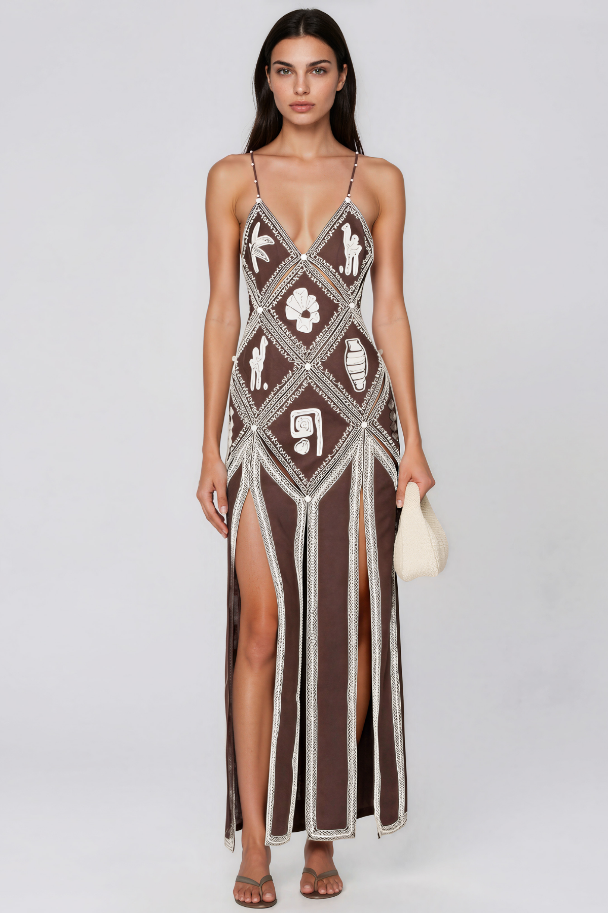 Kevin Spaghetti Split Maxi Dress