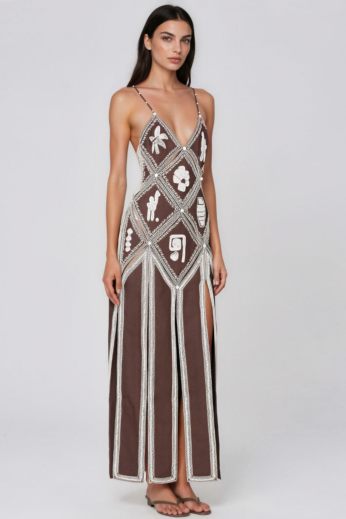Kevin Spaghetti Split Maxi Dress