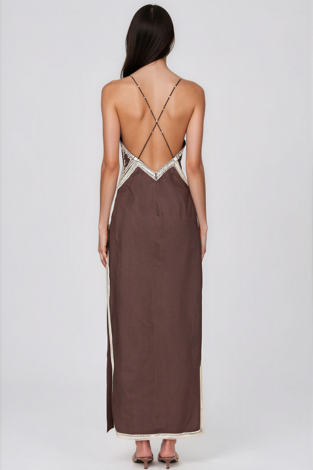 Kevin Spaghetti Split Maxi Dress