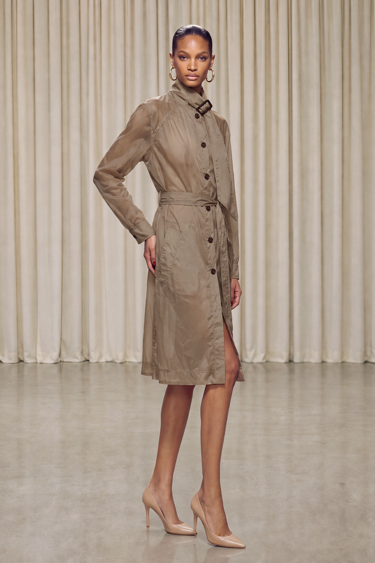 Keyson High Neck Buckle Jacket