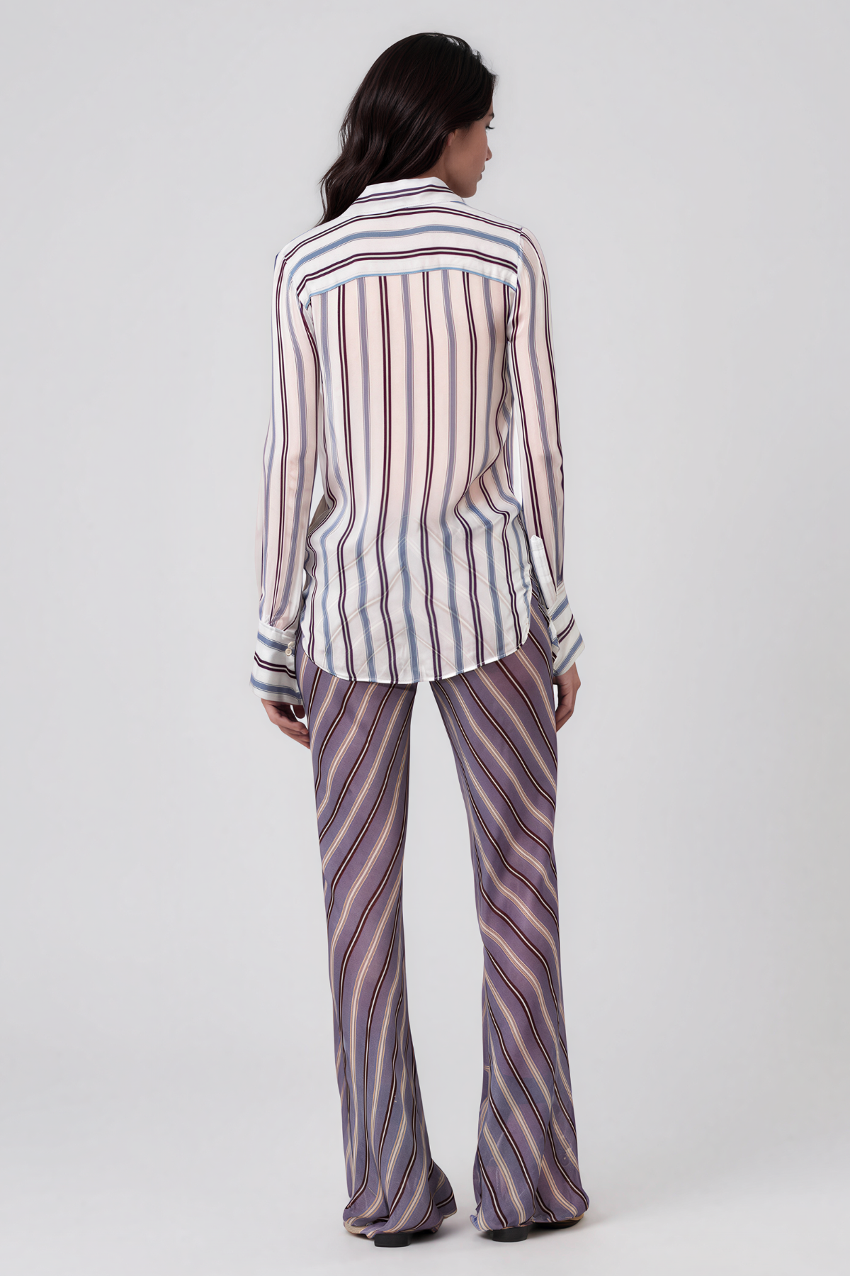 Kezia Mesh Stripe Pants Set