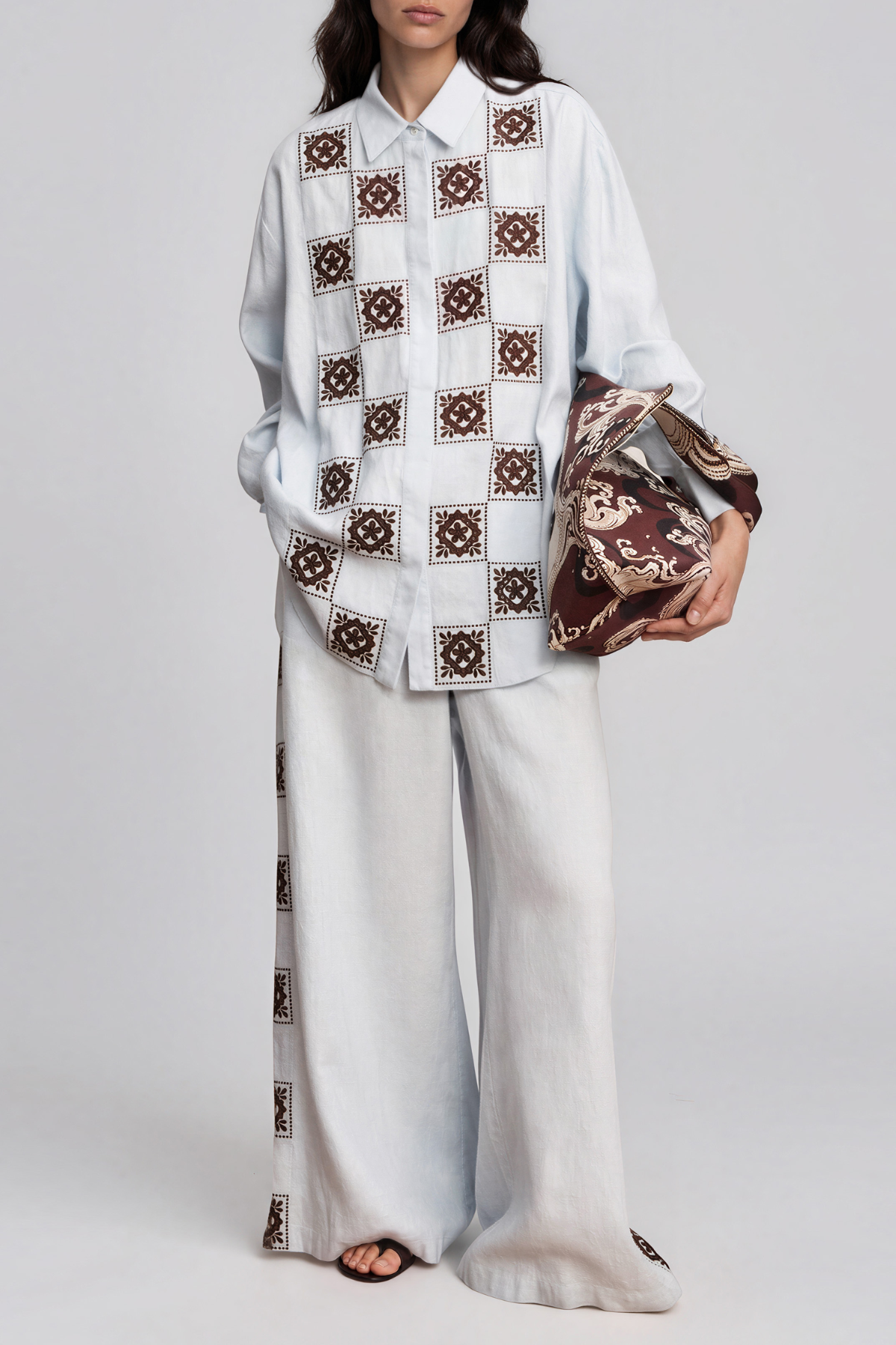 Khadiga Long Sleeve Embroidered Pants Set