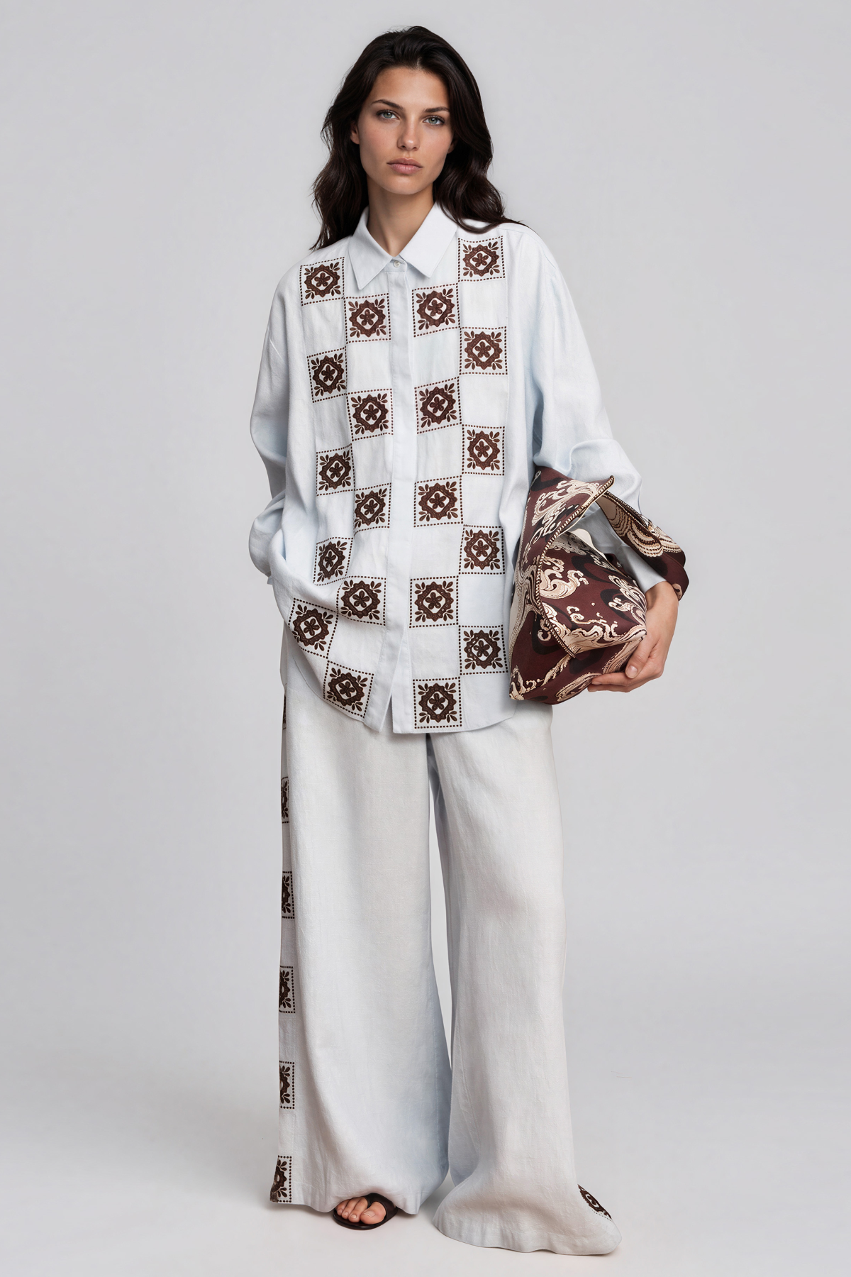 Khadiga Long Sleeve Embroidered Pants Set