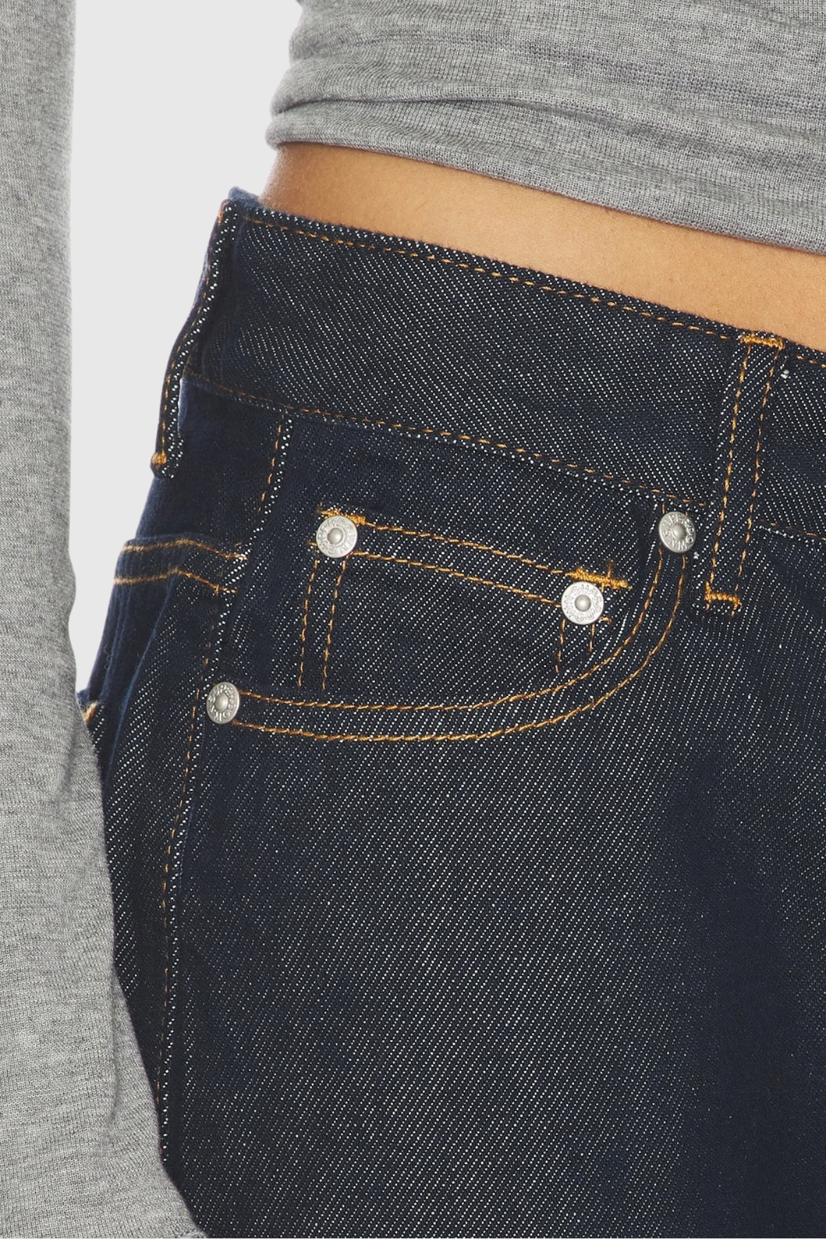Khaleesi Button Jeans In Dark Blue