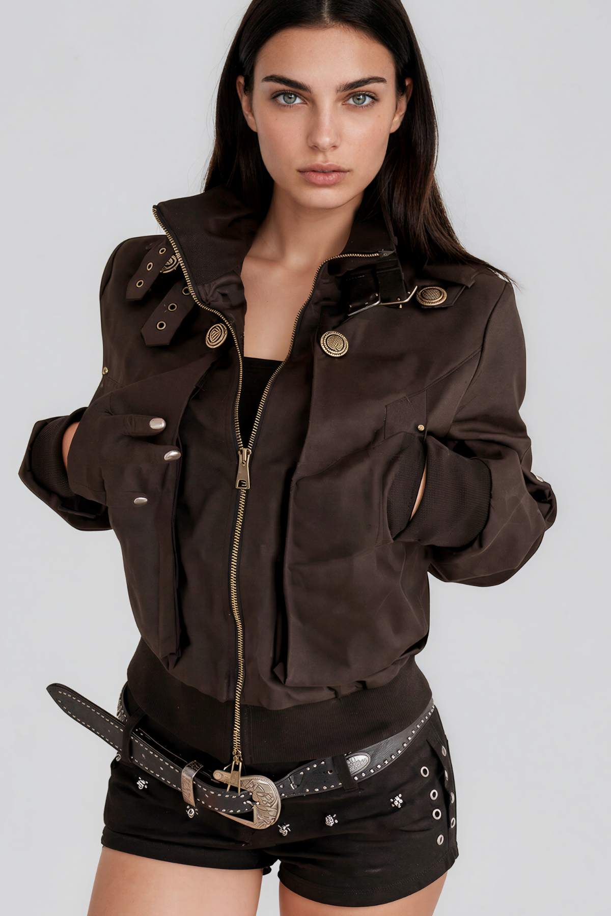 Khalifa High Neck Buckle Jacket