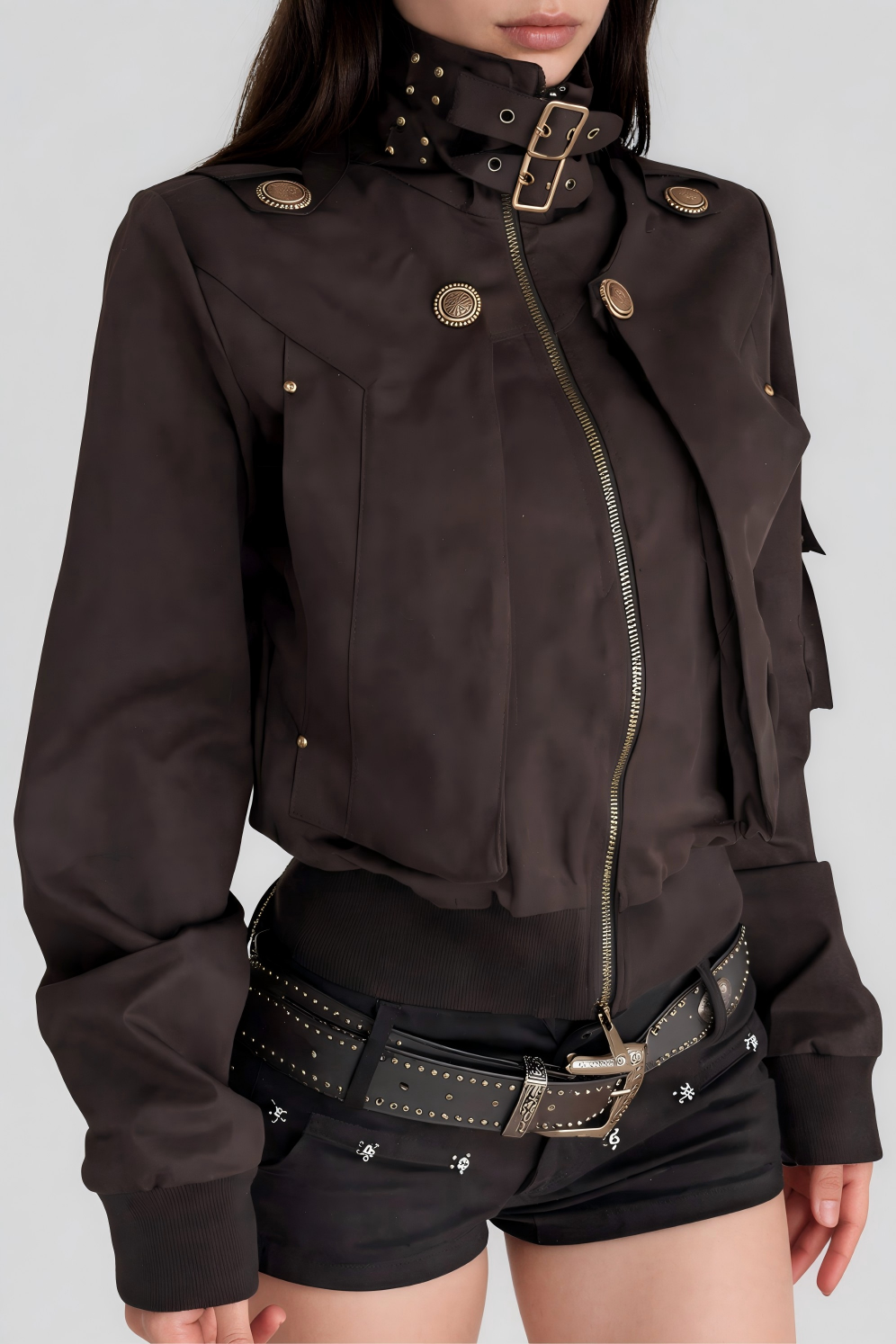 Khalifa High Neck Buckle Jacket