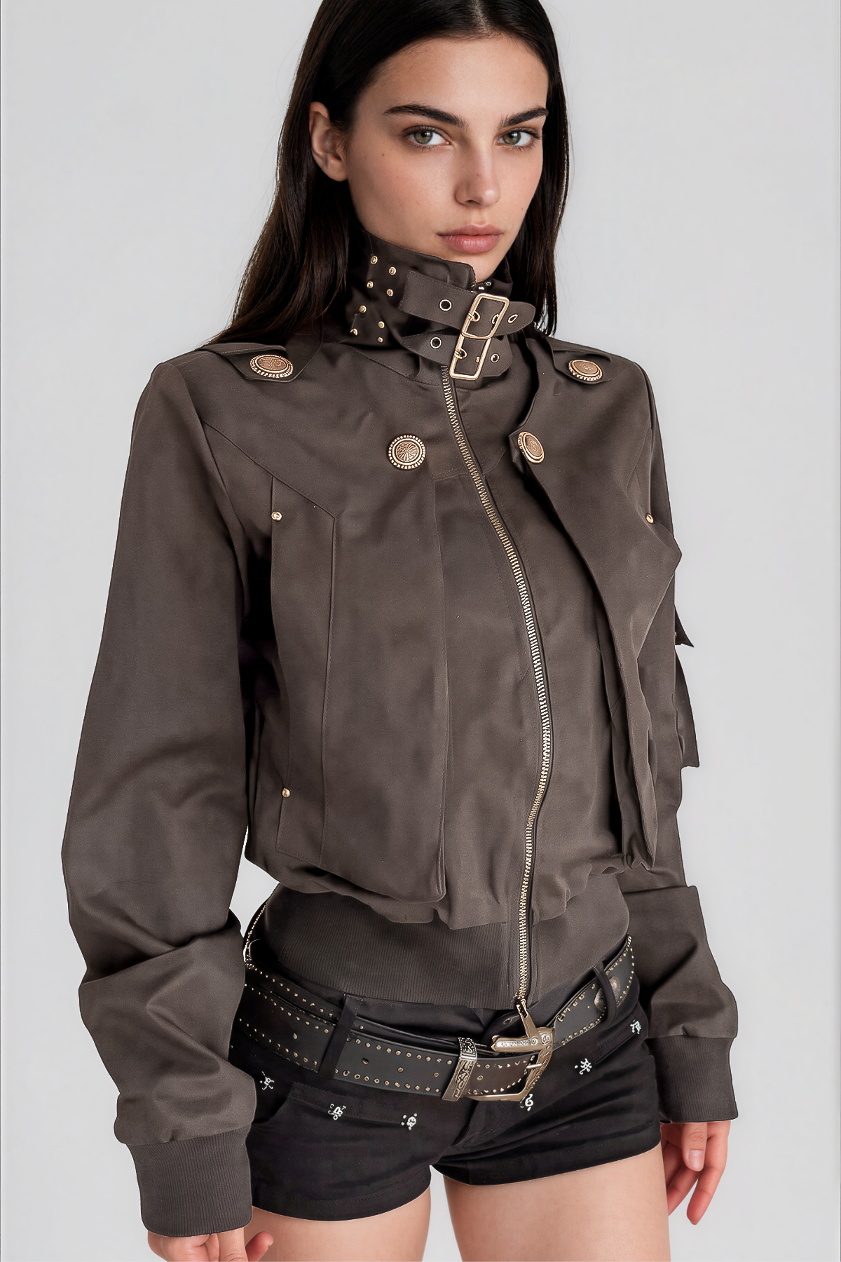 Khalifa High Neck Buckle Jacket