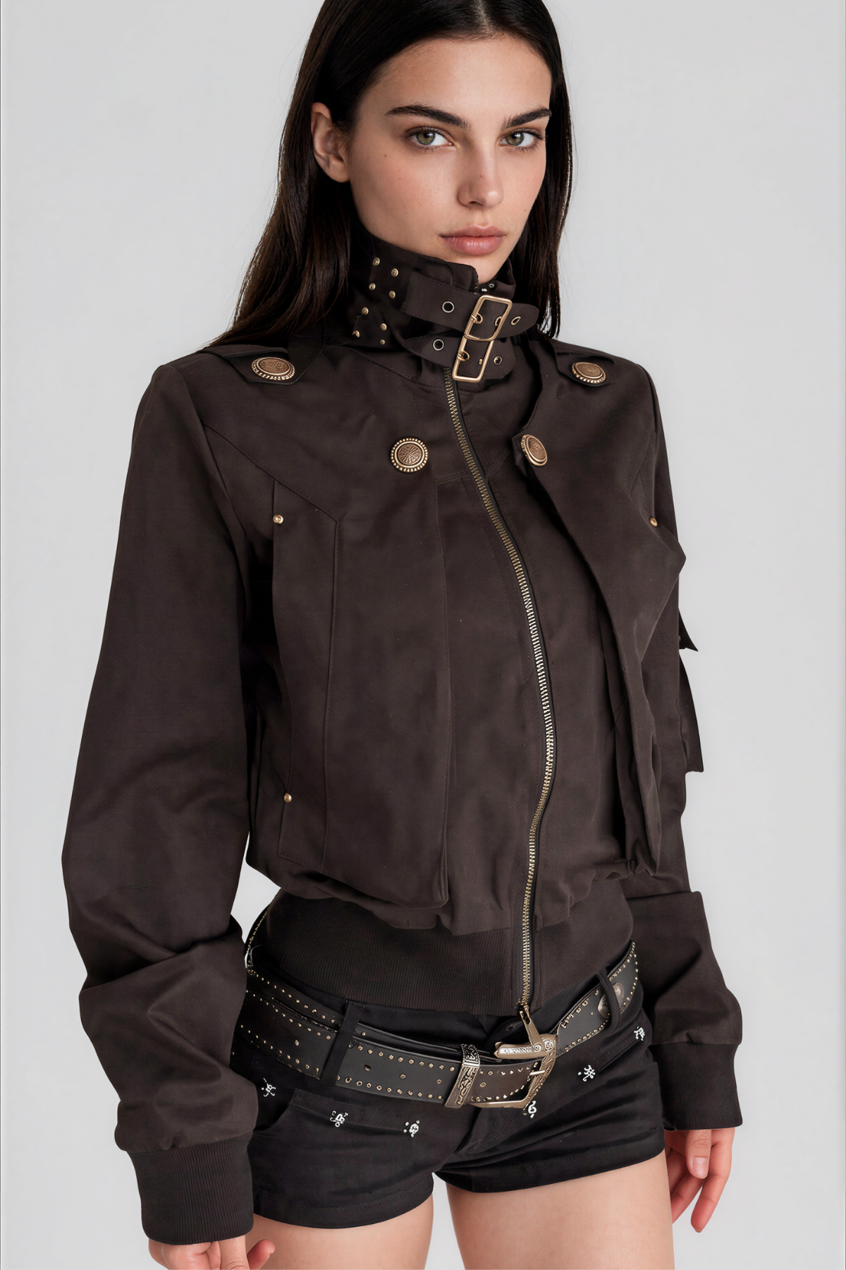 Khalifa High Neck Buckle Jacket