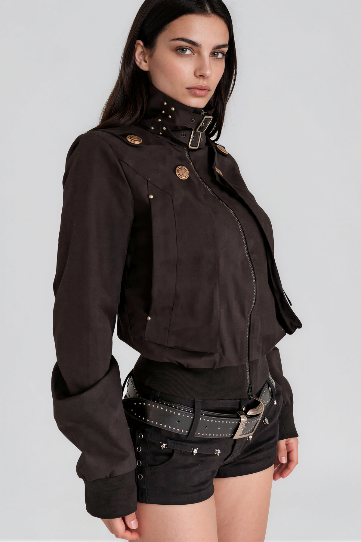 Khalifa High Neck Buckle Jacket