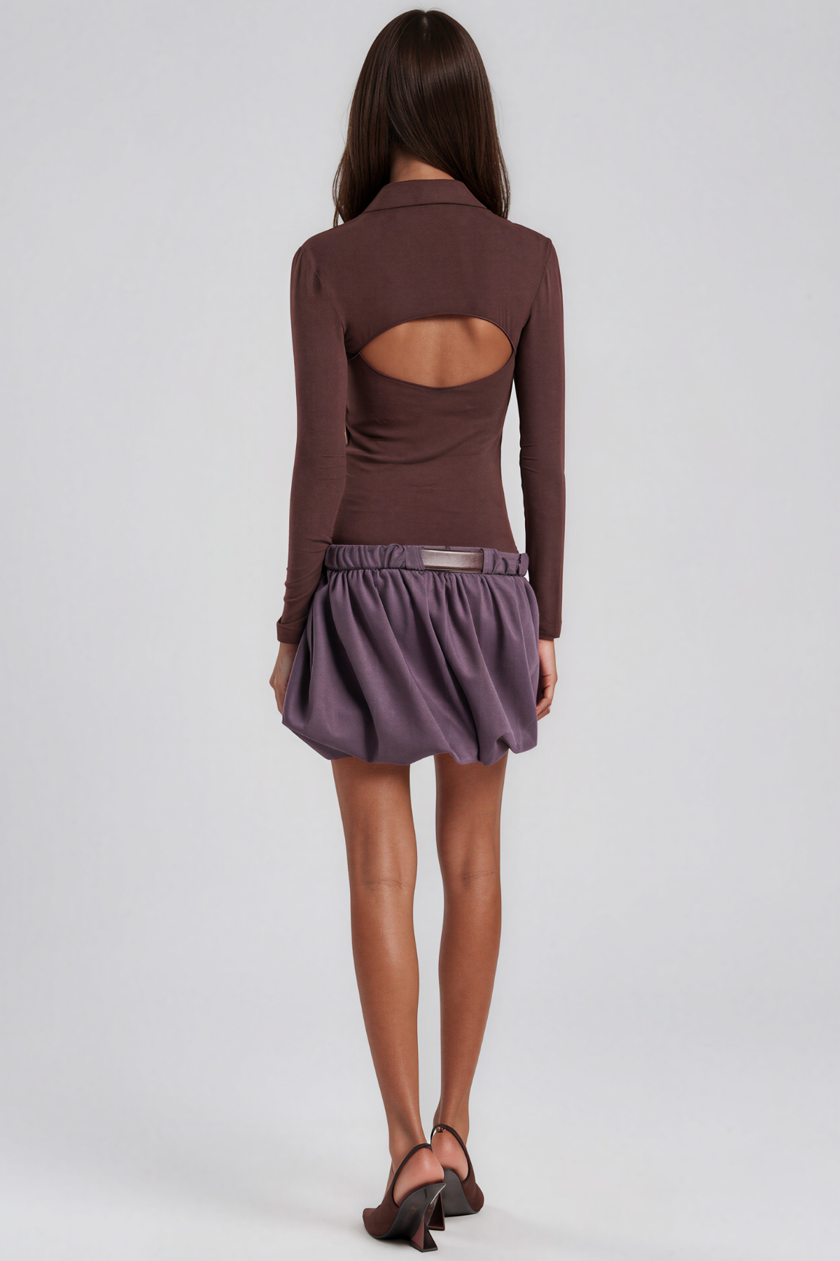 Khalil Deconstruct Belt Draped Mini Dress