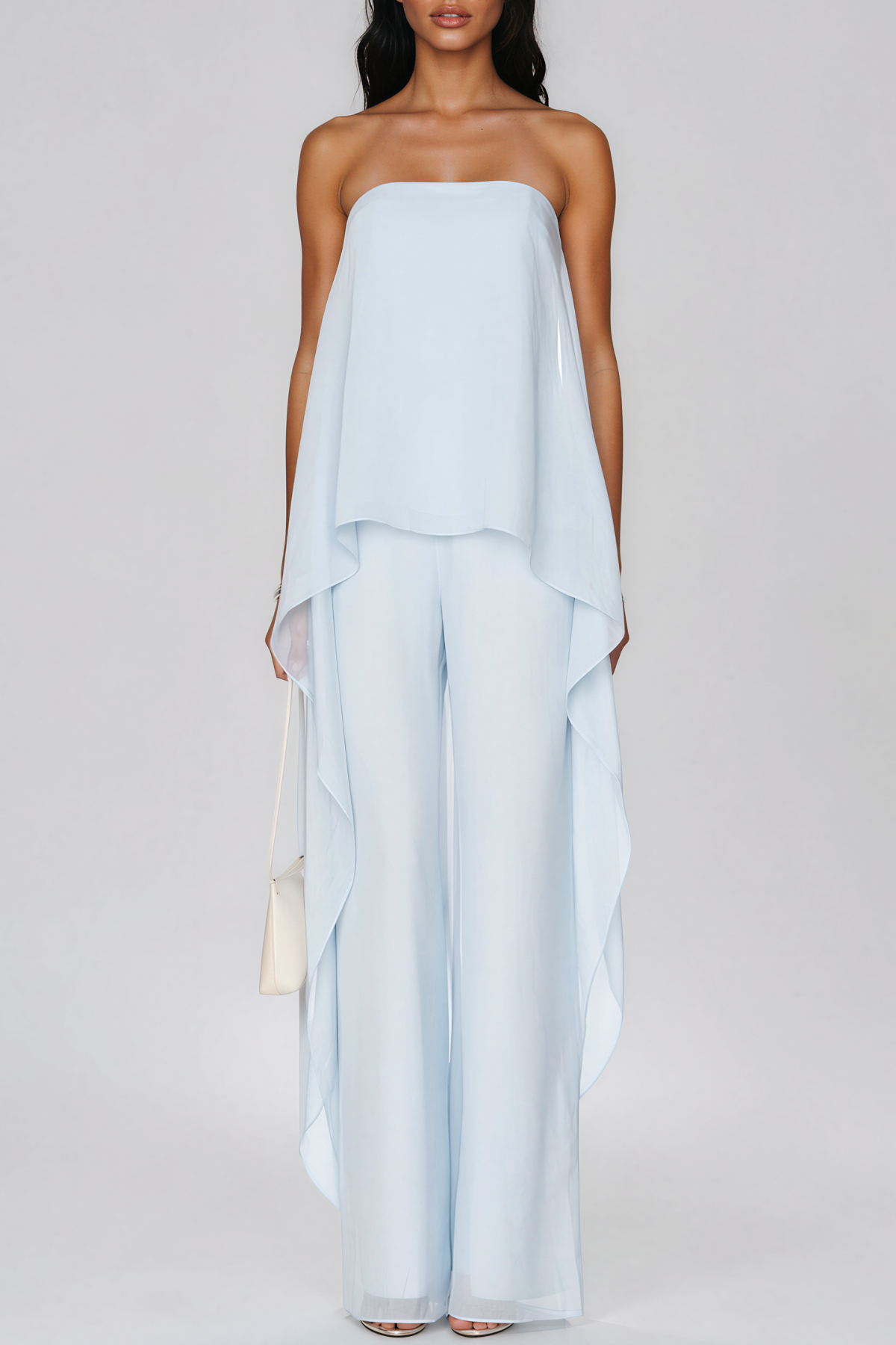 Khayrat Strapless Mesh Jumpsuit