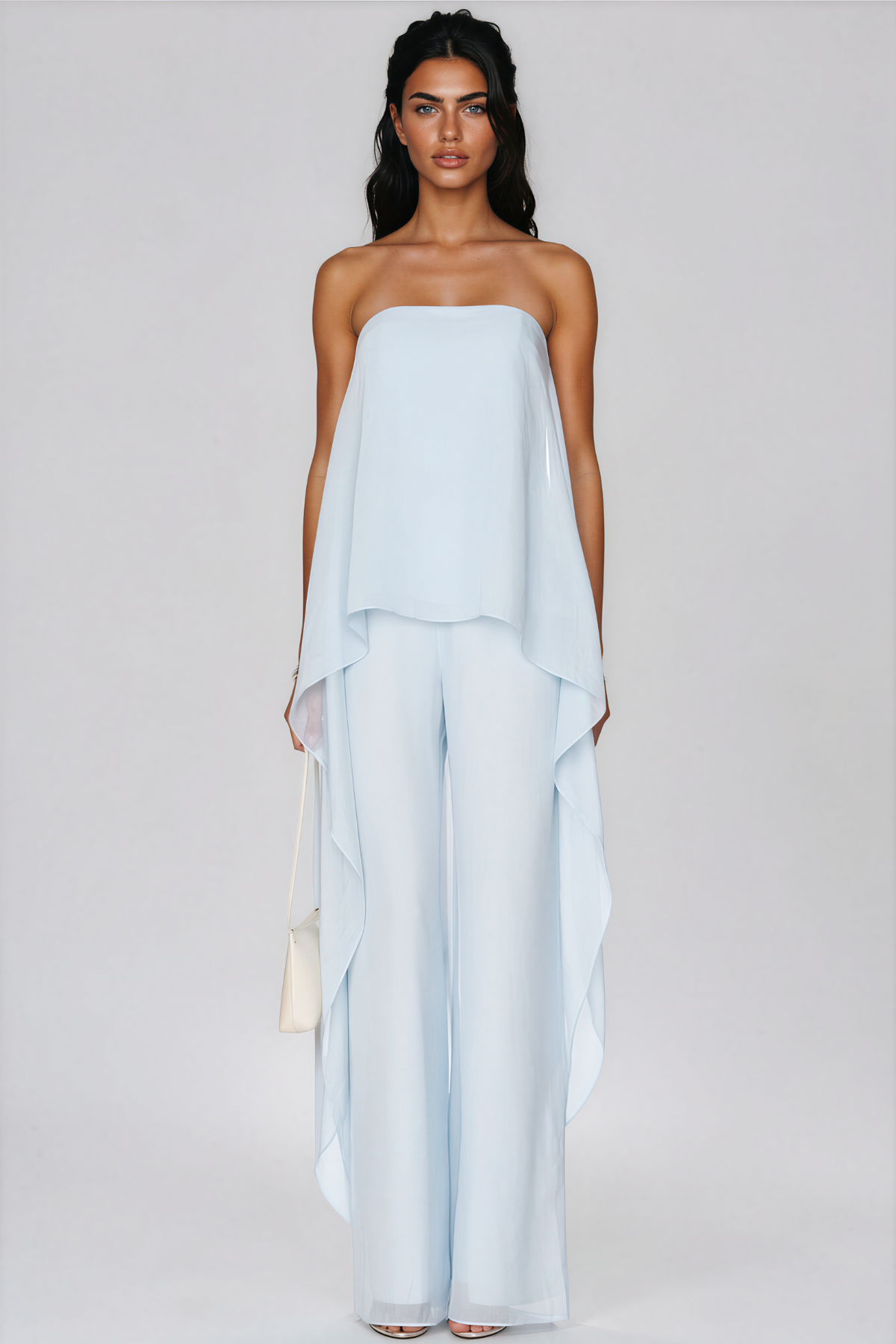 Khayrat Strapless Mesh Jumpsuit