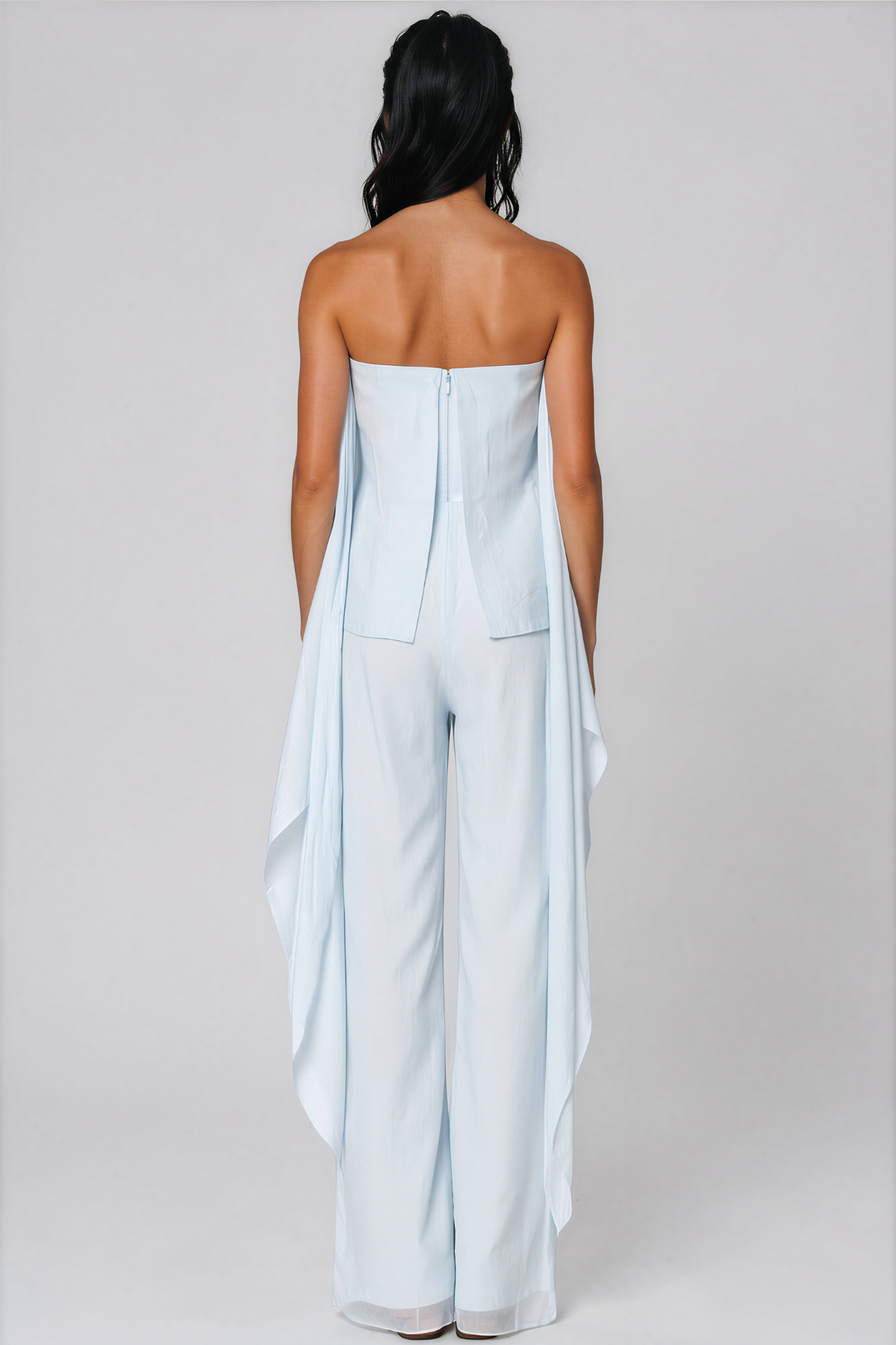 Khayrat Strapless Mesh Jumpsuit