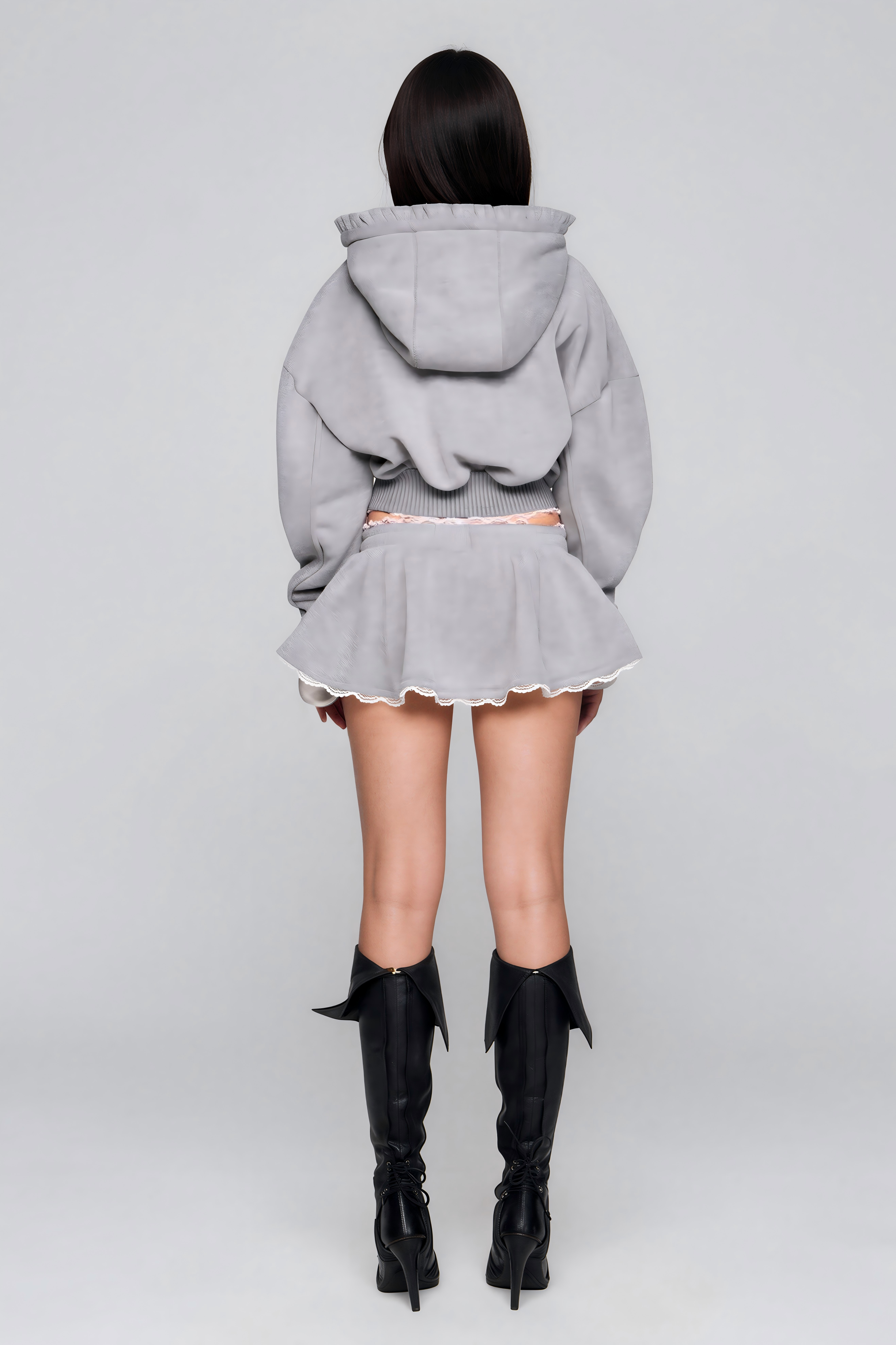 Khayyam Hooded Ruffle Skirt Set